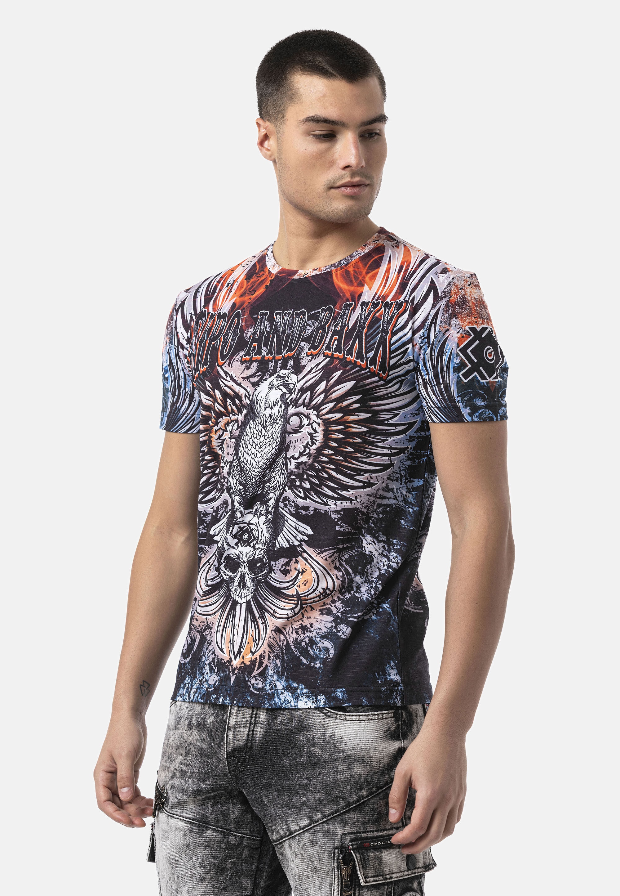 Cipo & Baxx T-Shirt »CT818« sportliche Freizeit-Looks