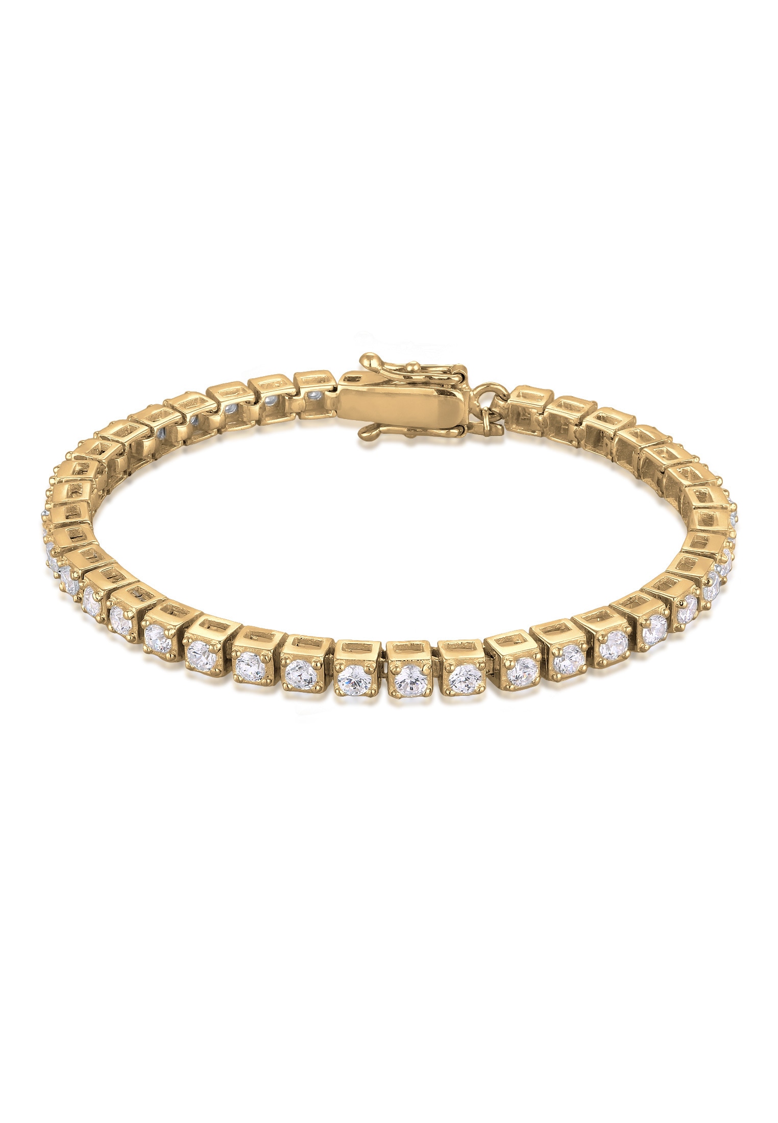 Kuzzoi Armreif »Armband Tennisarmband Zirkonia Weiß 925 Sterling Silber«