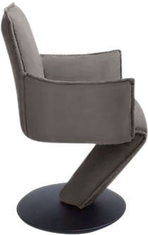 K+W Komfort & Wohnen Drehstuhl »Drive«, Leder CLOUD, Sessel mit federnder Sitzschale, Drehteller in Metall schwarz Struktur
