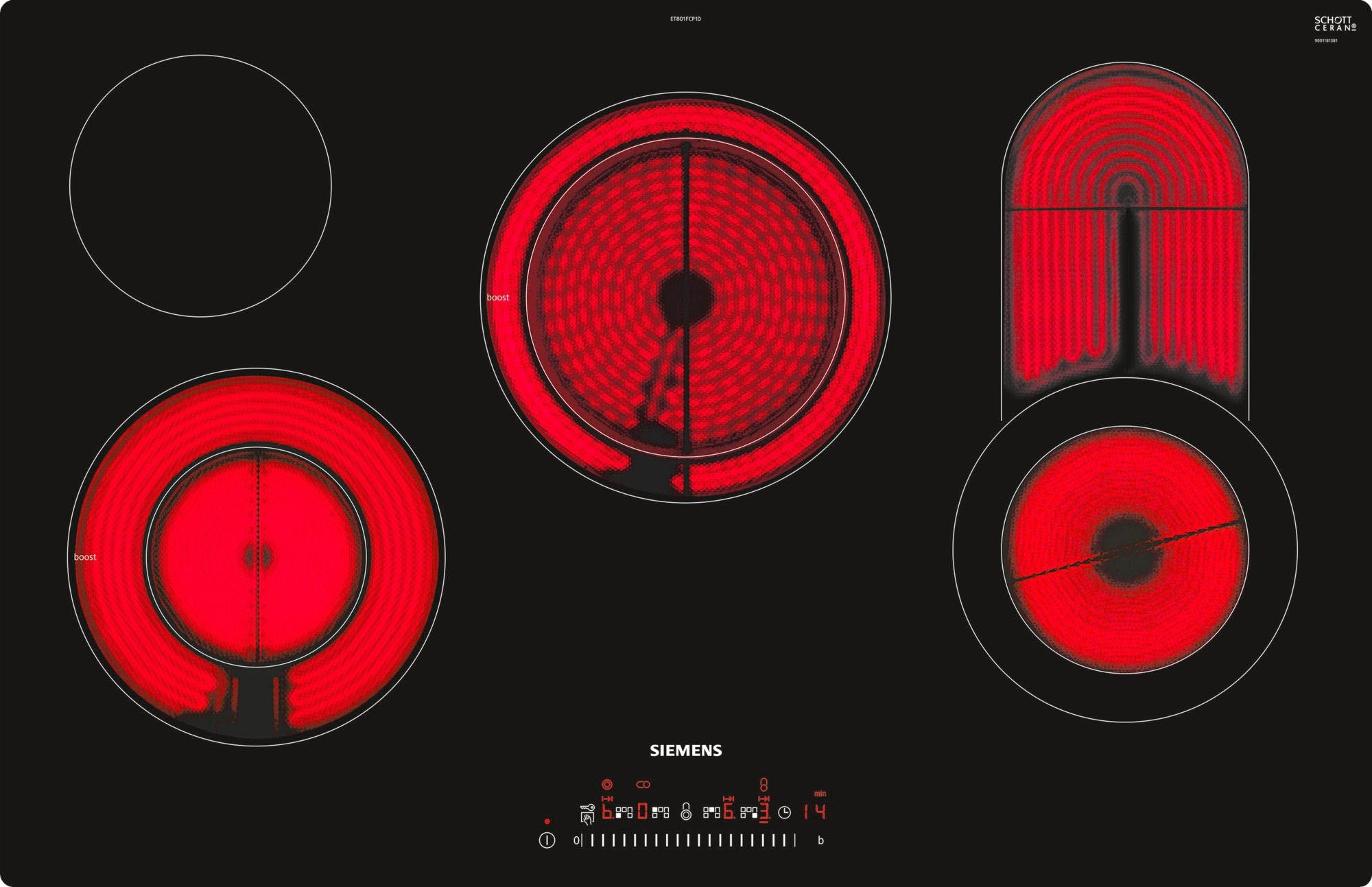 SIEMENS Elektro-Kochfeld von SCHOTT CERAN® »ET801FCP1D«, ET801FCP1D