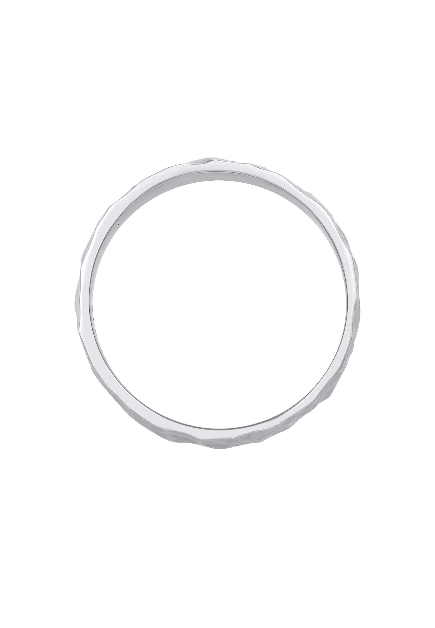 Kuzzoi Silberring »Ring Herren Gehämmert Markant Matt 925 Silber«