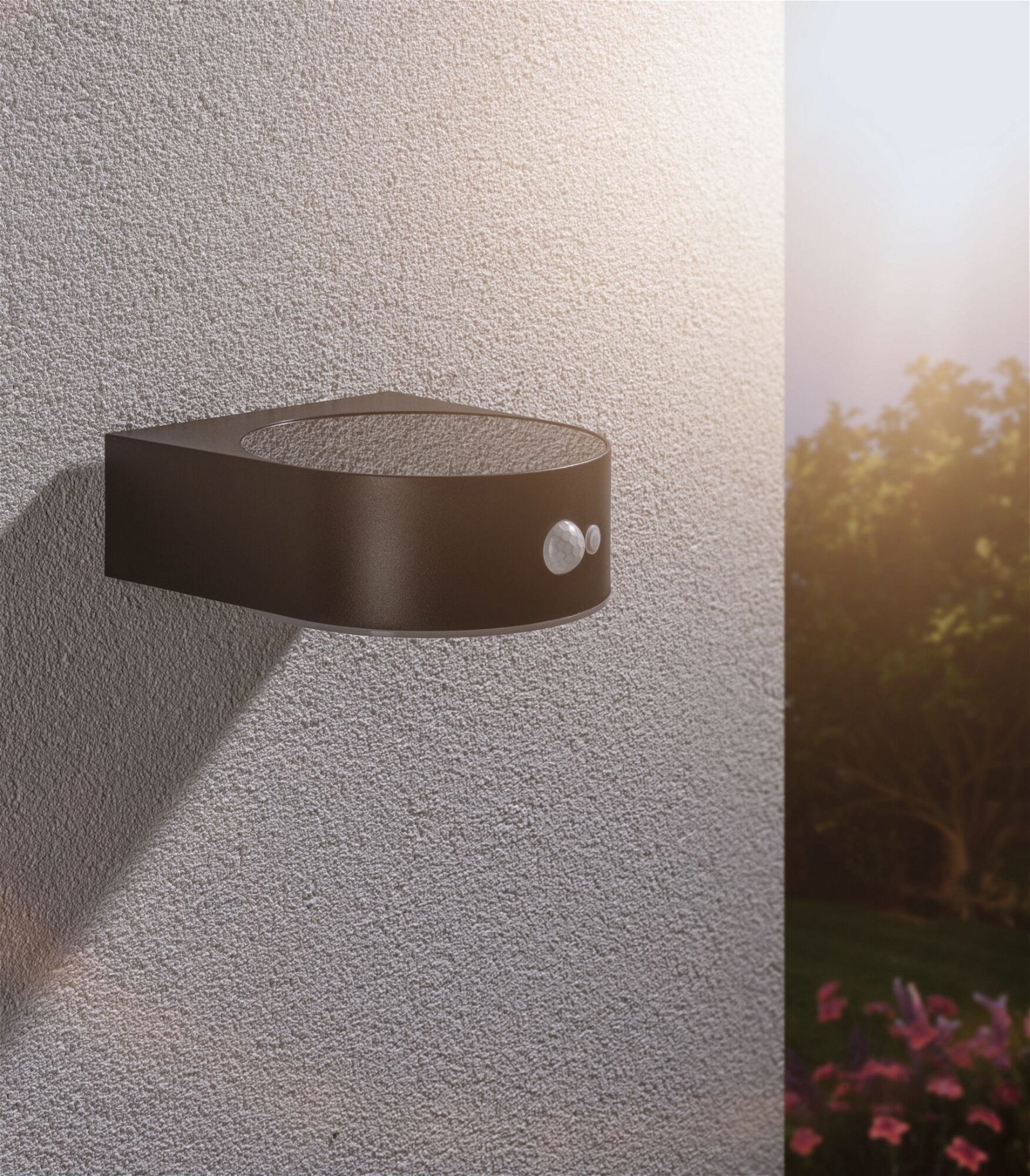 Paulmann LED Außen-Wandleuchte »Solar Eileen IP44 3000K 400lm Schwarz«, 1 flammig, Bewegungsmelder