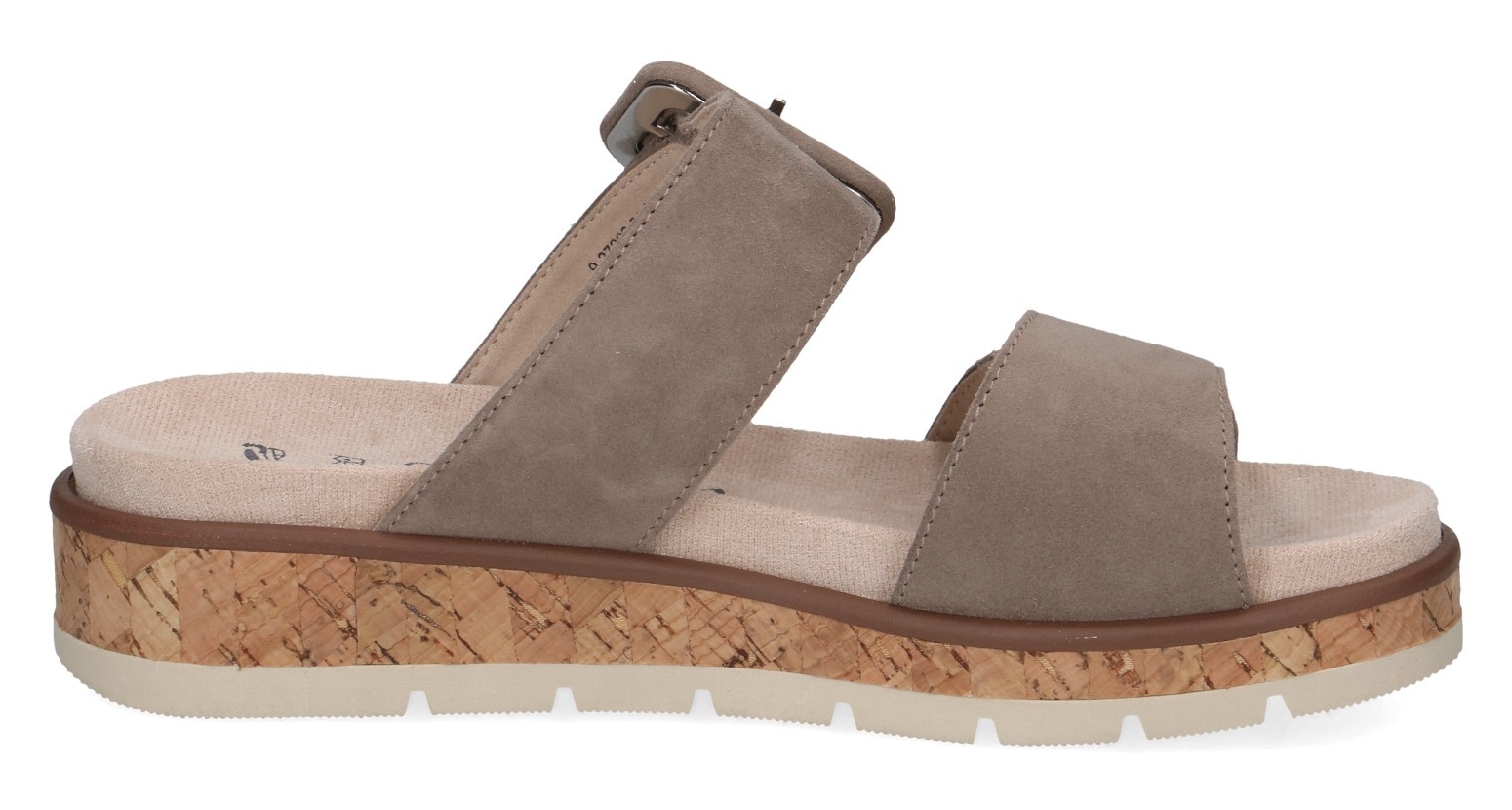 Caprice Pantolette, Keilabsatz, Sommerschuh, Bequemschuh mit Zierschnalle