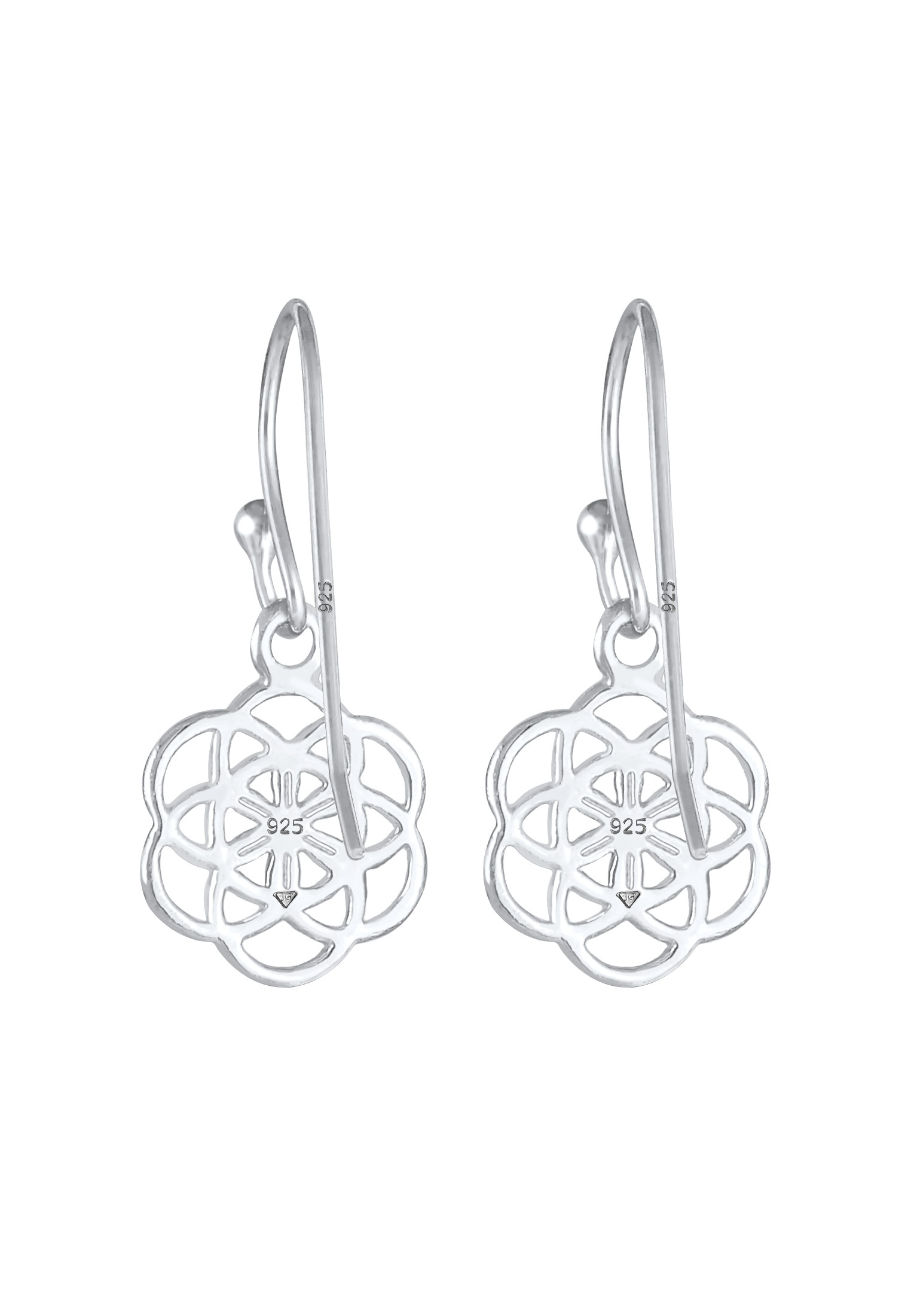 Nenalina Paar Ohrhänger »Ohrringe Hänger Blume des Lebens Ornament 925 Silber«