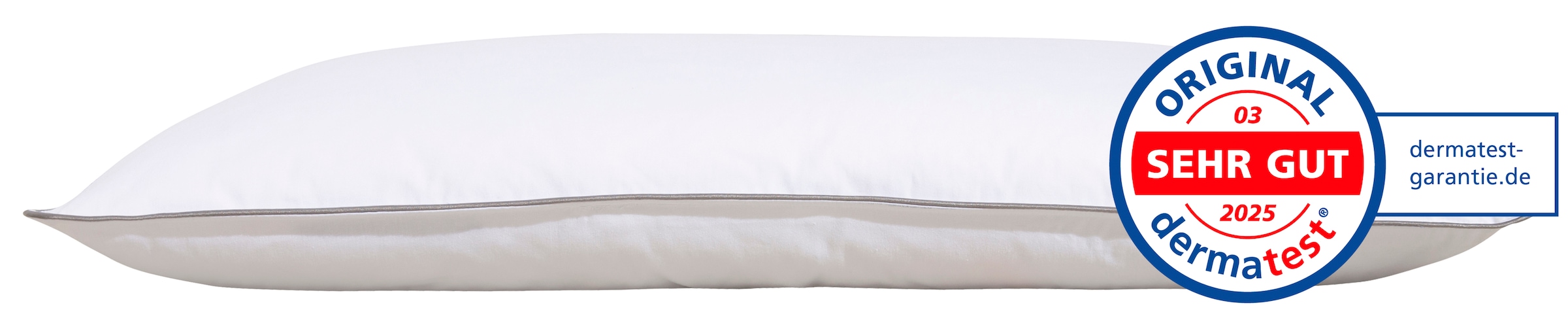 OTTO home Federkissen »TAMINS, Kopfkissen 80x80 cm, 40x80cm« Füllung: 85 % Federn & 15 % Daunen Bezug: Baumwolle 1 Stk. tlg. Kissen, Made in Germany, Allergiker geeignet (Nomite)