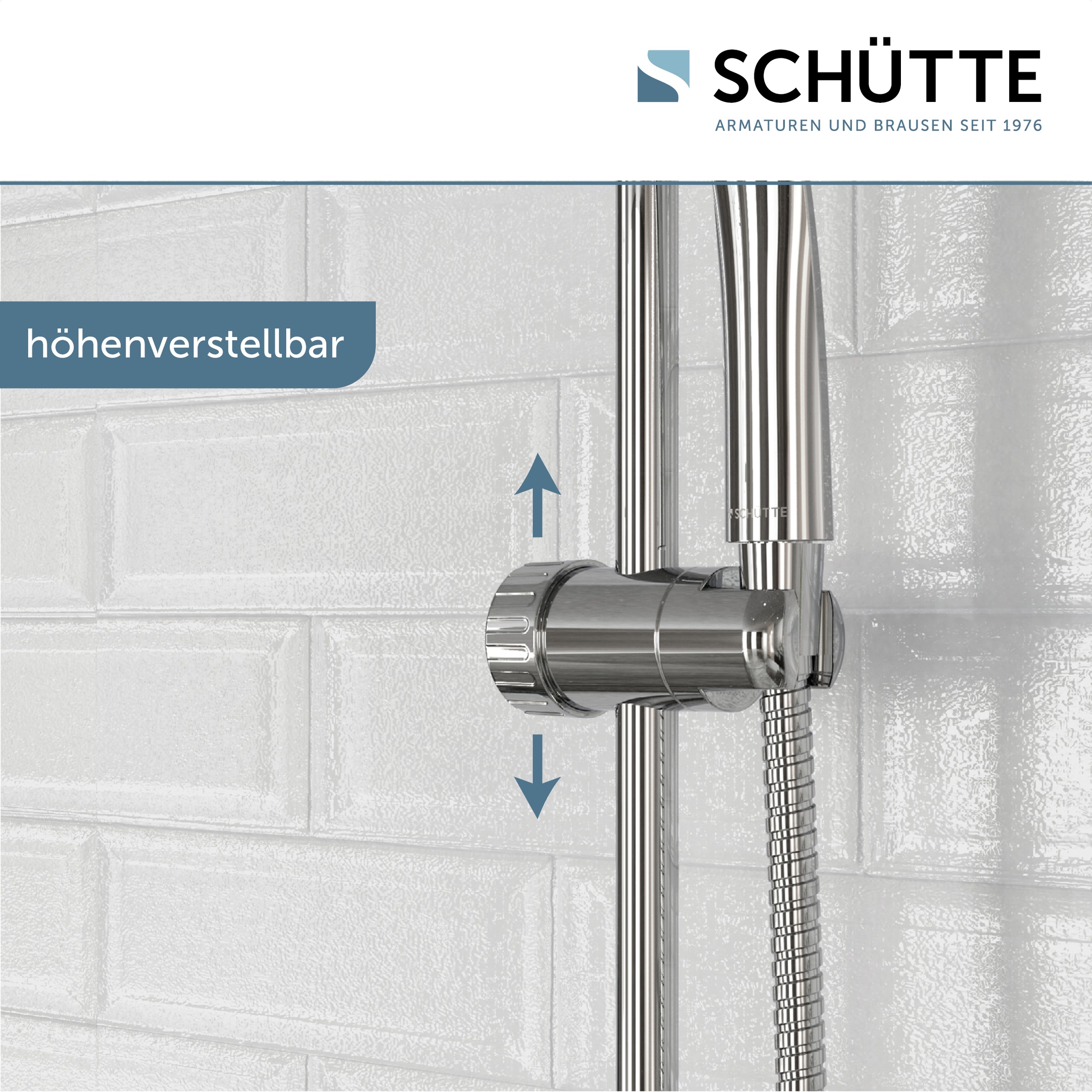 Schütte Brausegarnitur »Napoli« Set,  Regendusche mit Schlauch und Halterung, Duschkopf mit 3 Strahlarten