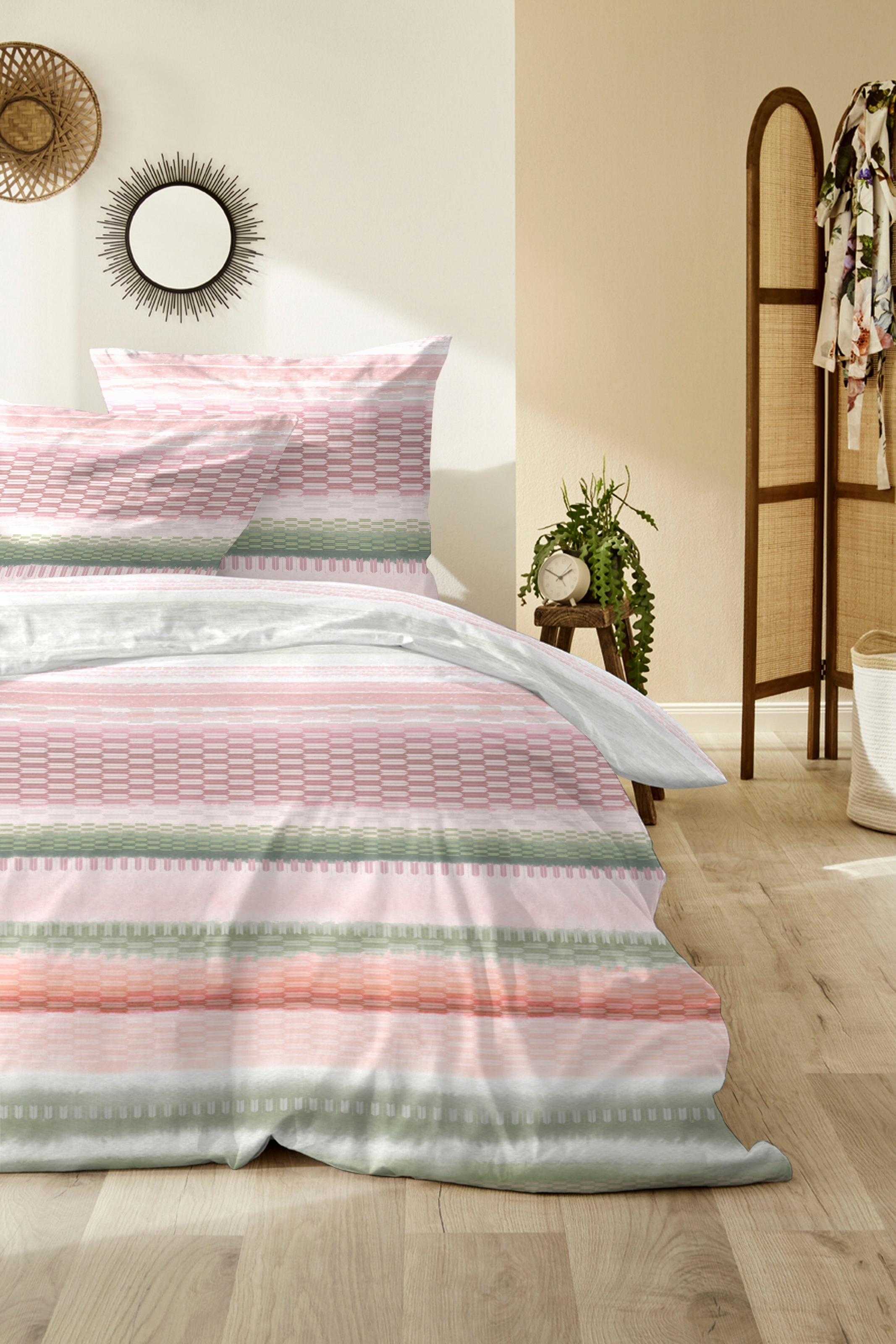 Primera Bettwäsche »Primera Renforce-Bettwäsche MissouriSky« 2 Stk. mit modernen Streifen und Mustern