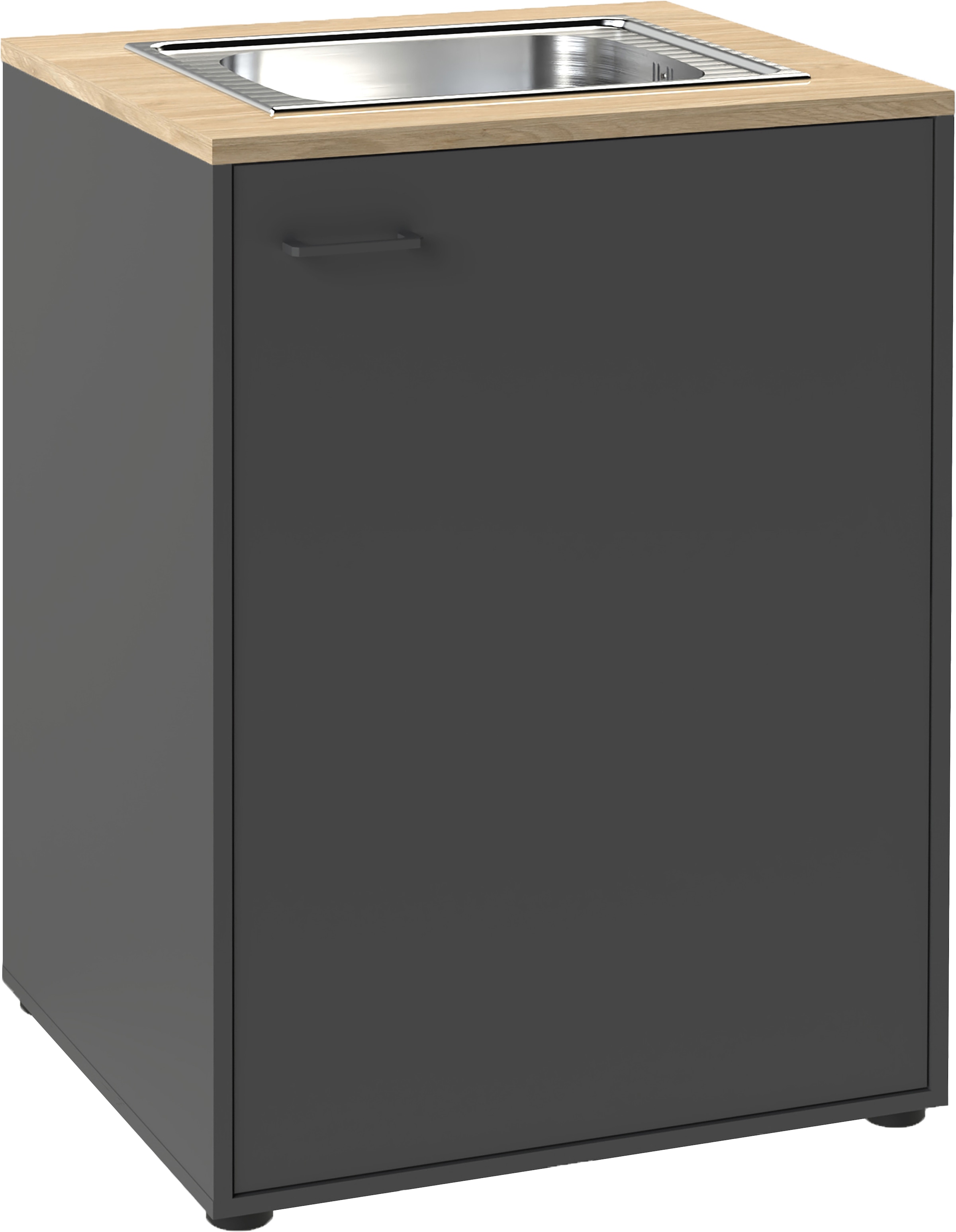 Tchibo - Unterschrank mit Spüle »Solea« - 67,1x60x95,8cm - anthrazit -