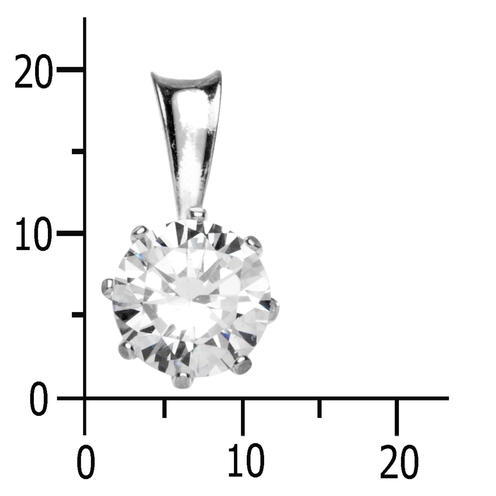 OSTSEE-SCHMUCK Kettenanhänger »- Folina 9 mm - Silber 925/000 - Zirkonia«