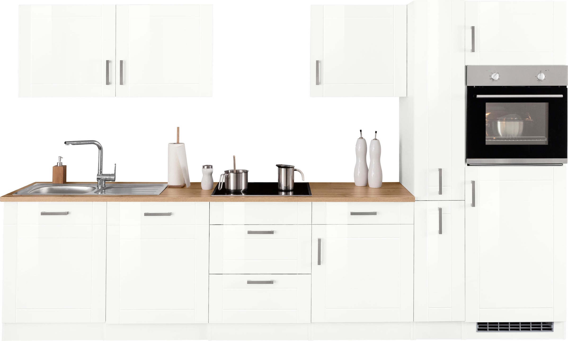 KOCHSTATION Küchenzeile »KS-Tinnum« ohne E-Geräte, Breite 330 cm