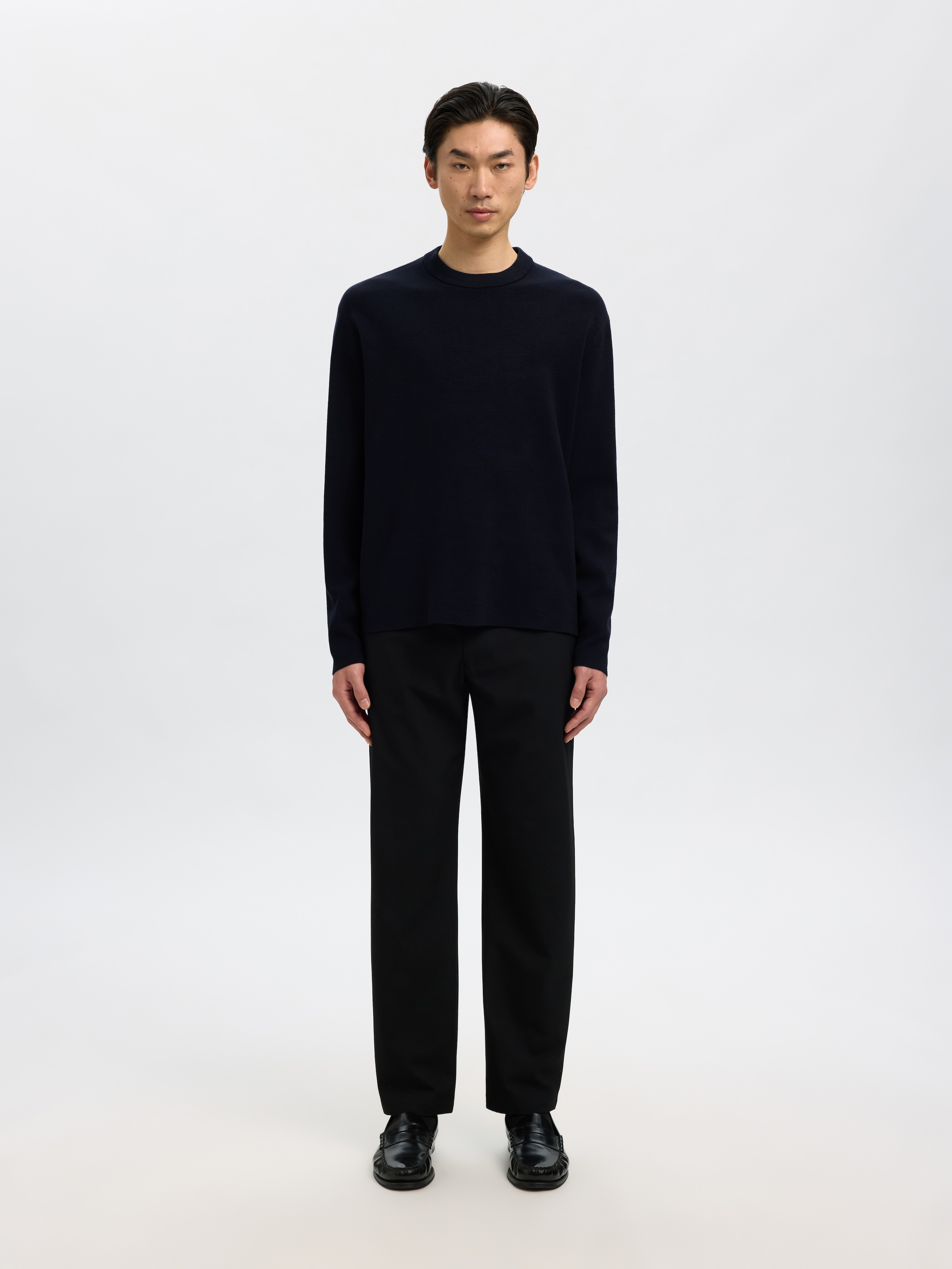 SELECTED Rundhalspullover »SLMTELLER FN CREW NECK NOOS« Viskosemischung, regular fit