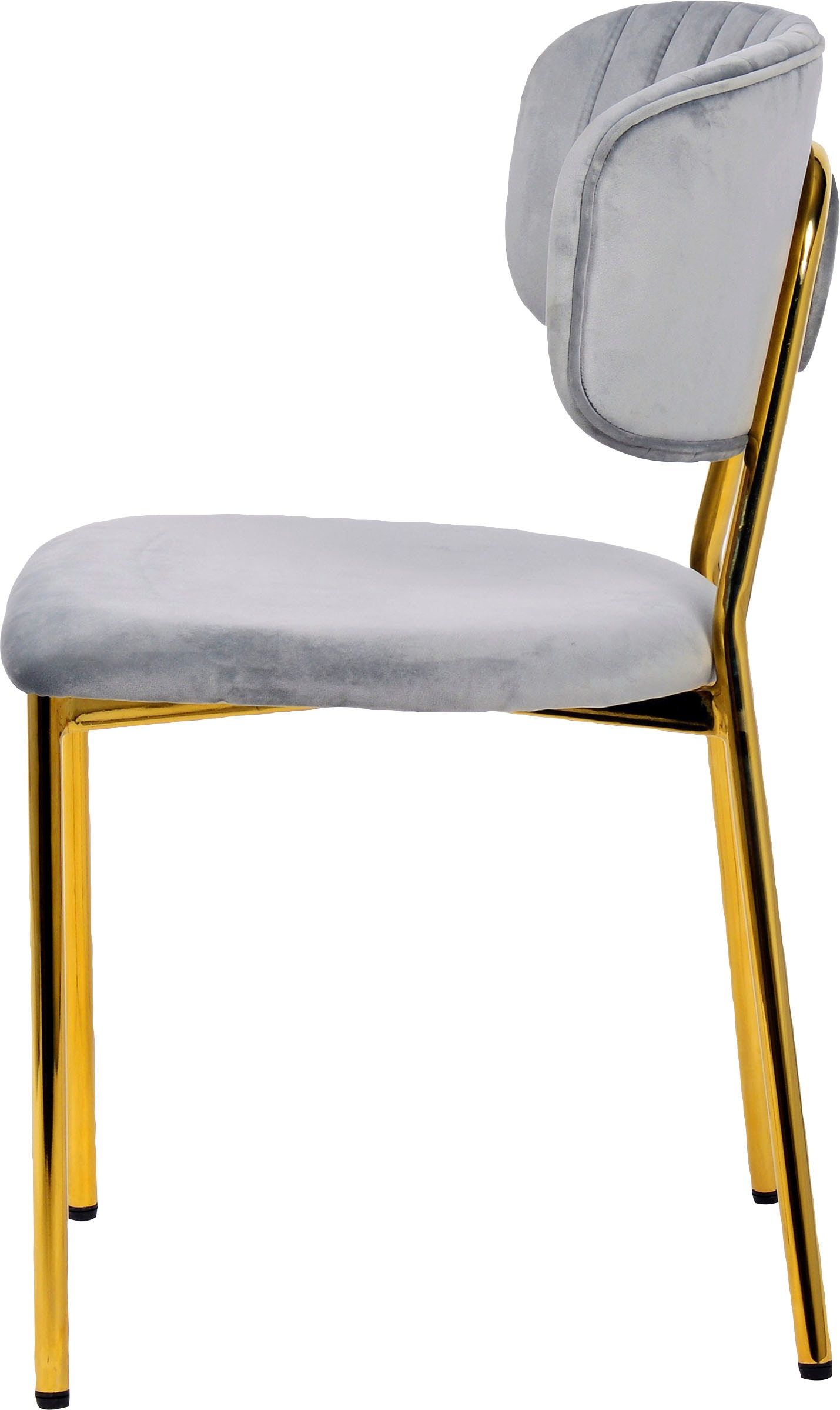 Kayoom Esszimmerstuhl »Stuhl Kian 125 2er-Set,filigranes Metallgestell,pflegeleicht Samtbezug«, (Set), 2 St., Stoffbezug, samtweicher Bezug, pflegeleichter Samtbezug