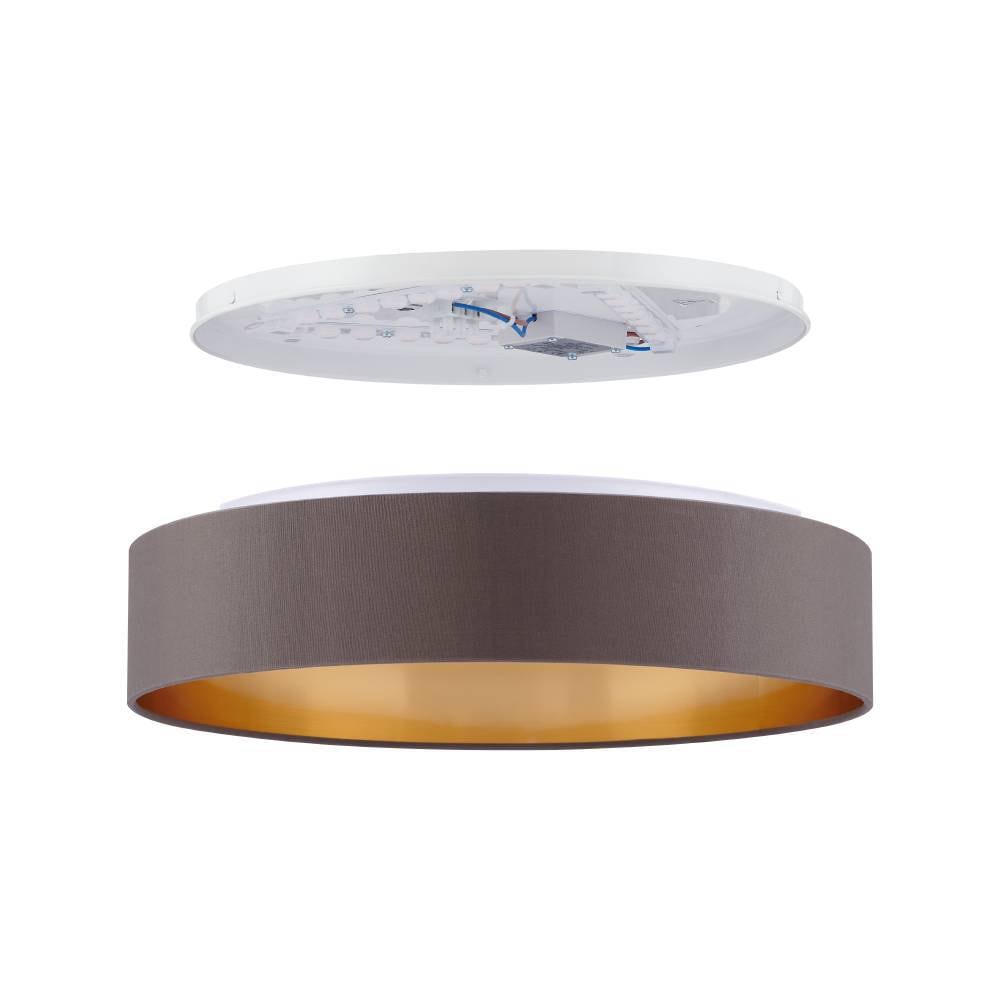 EGLO LED Deckenleuchte »Maserlo«, 1 flammig, Leuchtmittel LED-Modul | LED fest integriert, Stofflampe Maserlo2 Ø38 x H9 cm, LED-Platine, Textilschirm