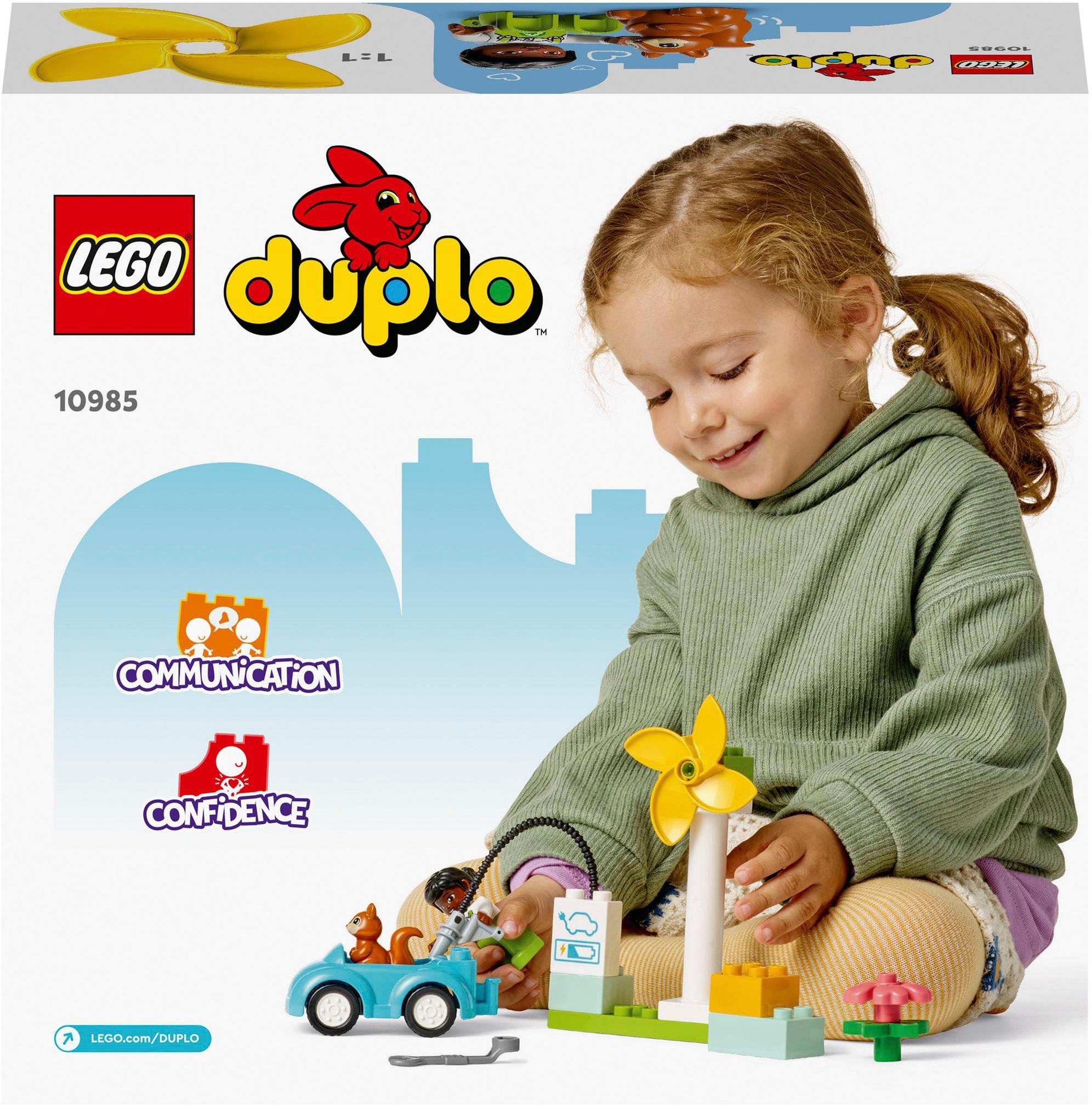LEGO® Konstruktionsspielsteine »Windrad und Elektroauto (10985), LEGO® DUPLO  Town«, (16 St.) bei