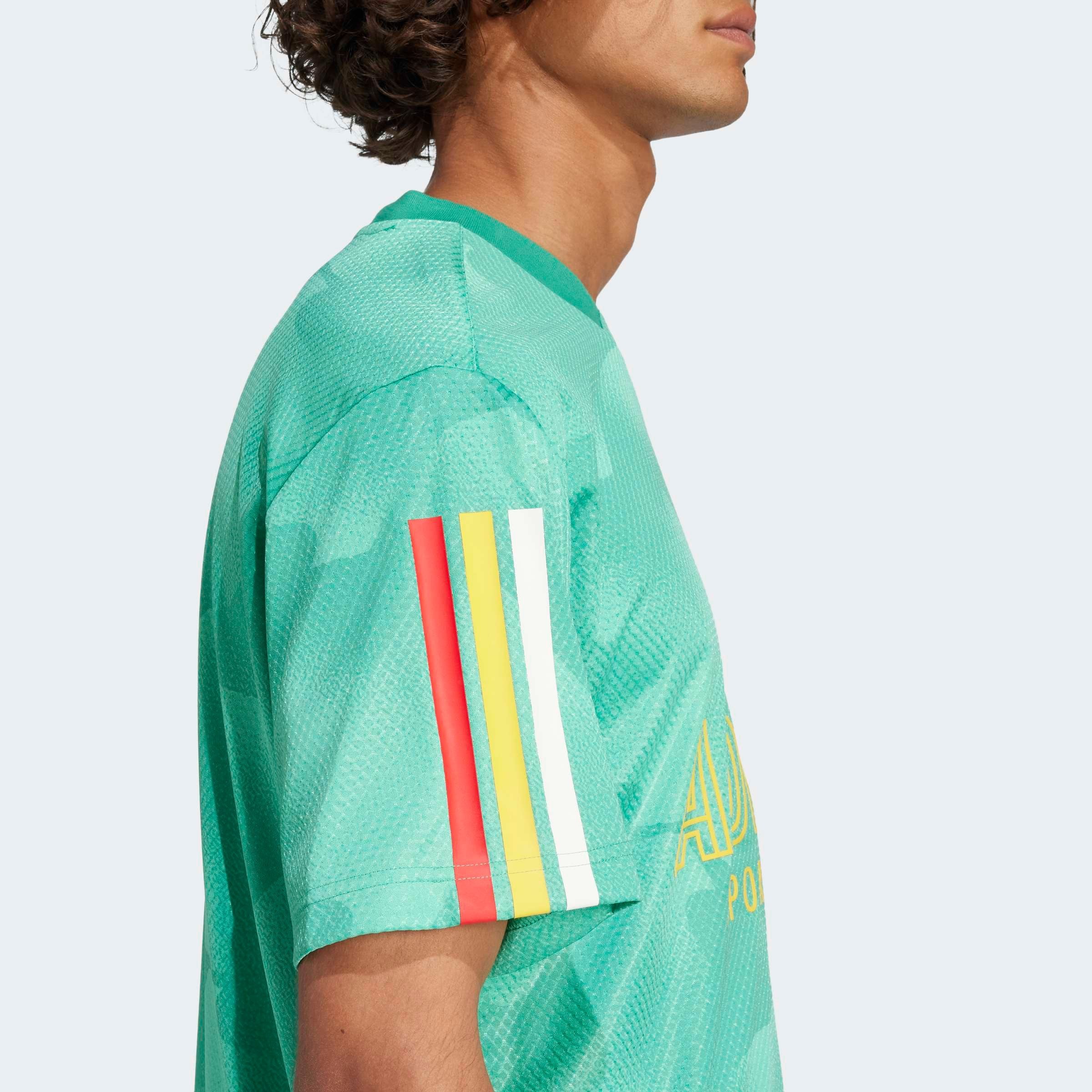 adidas Sportswear T-Shirt »HOUSE OF TIRO NATIONS PACK« sportlicher Schnitt, kurze Ärmel, mit Grafik und Allover-Print