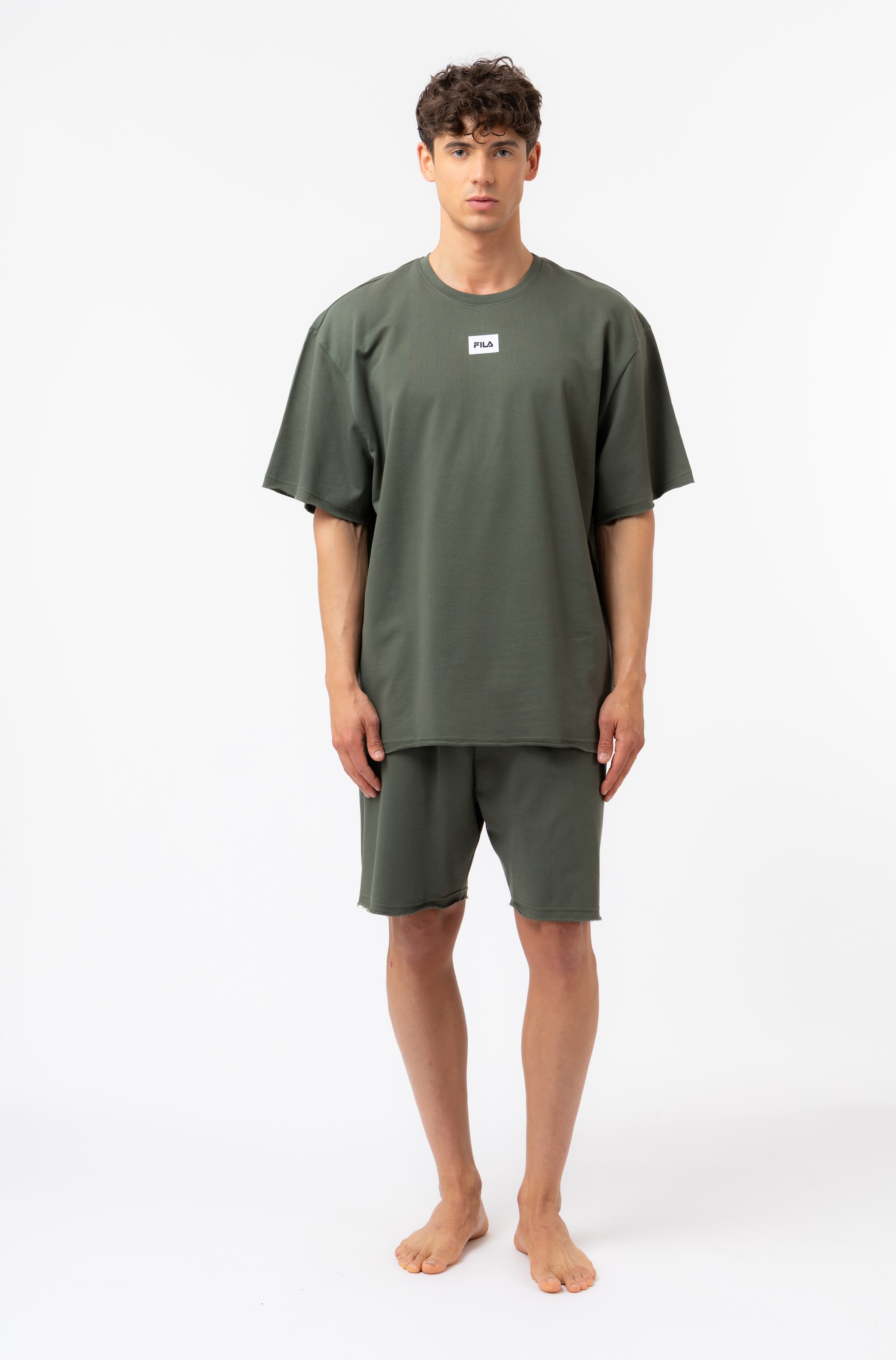 Fila Shorty 2 mit Rundhalsausschnitt, Kurzarm, Cotton