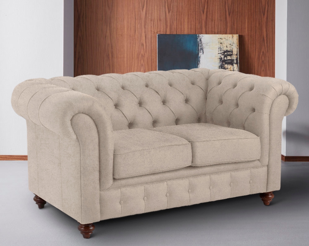 Home affaire Chesterfield-Sofa »Chesterfield 2-Sitzer B/T/H: 150/89/74 cm«, mit hochwertiger Knopfheftung, auch in Leder