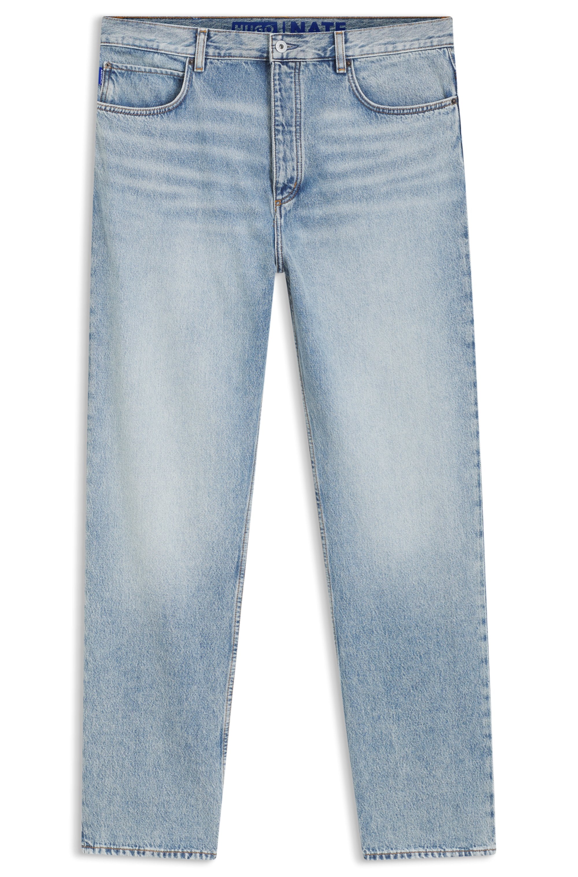 HUGO Blue Loose-fit-Jeans »Nate« in heller Waschung