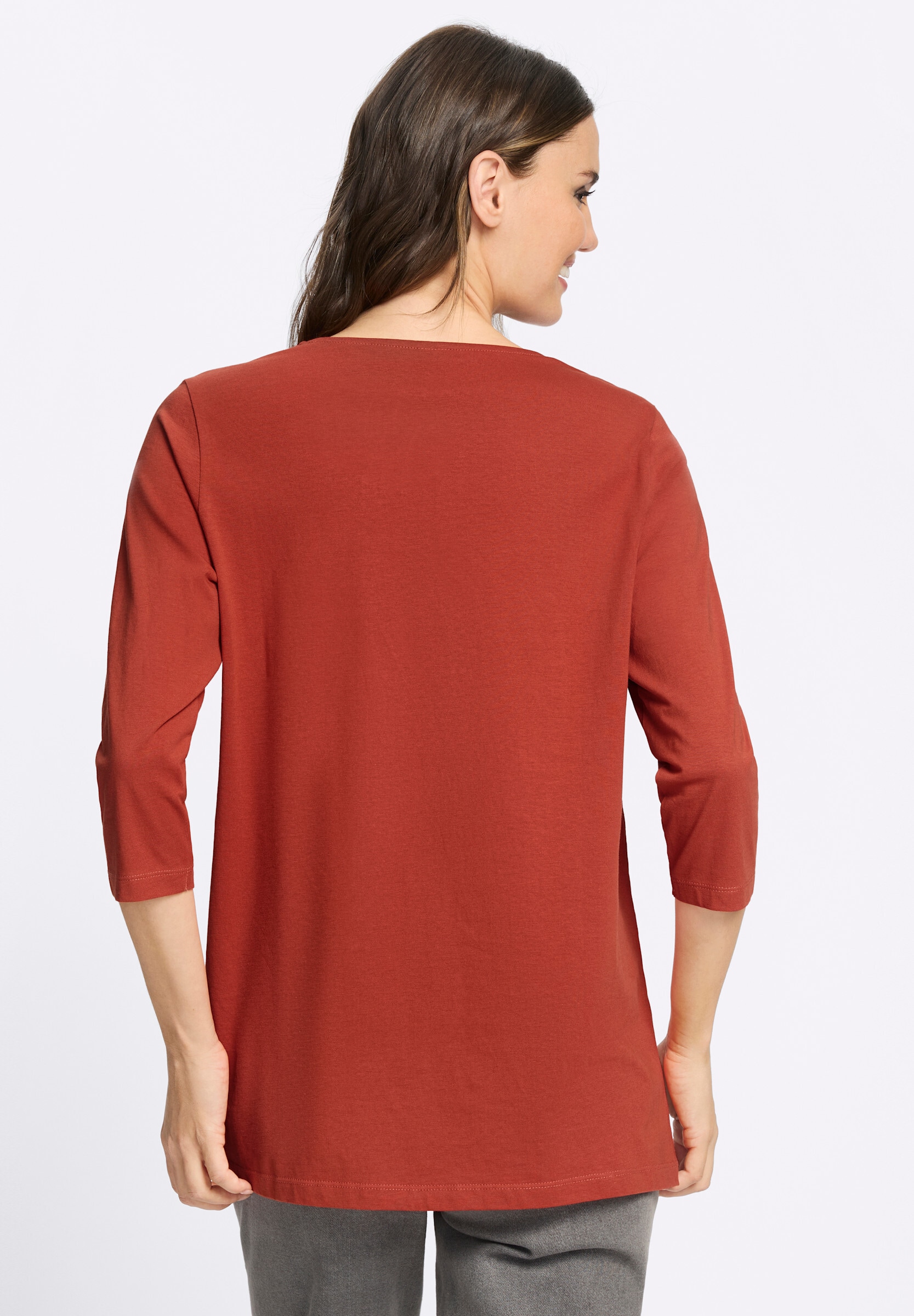 Sieh an! Longshirt »Longshirt Longshirt mit Folien-Print vorne«