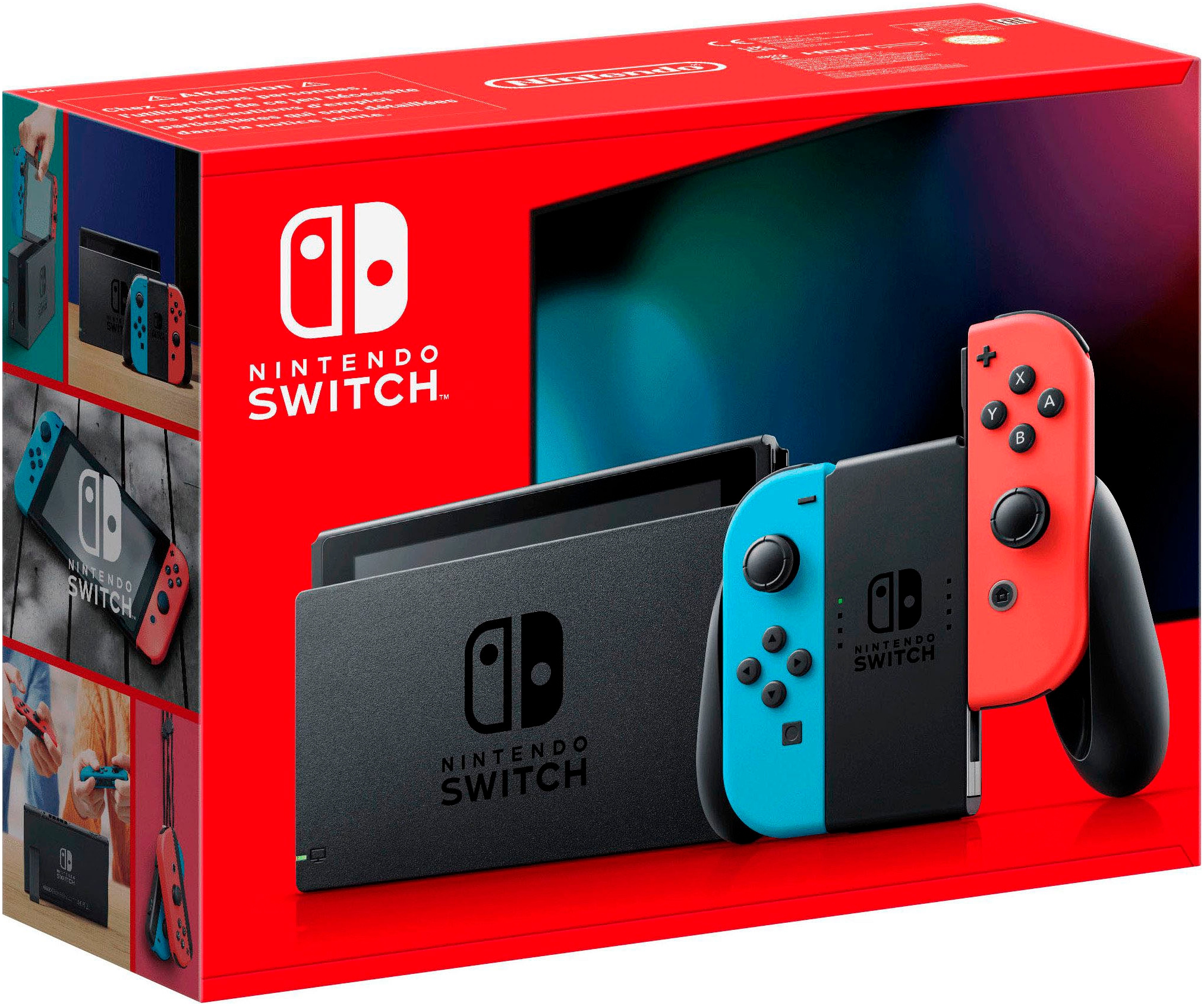 Nintendo Switch Spielekonsole »Switch Neon r/b + Gratis Big Brain Academy + Everybody 1-2-Switch!«