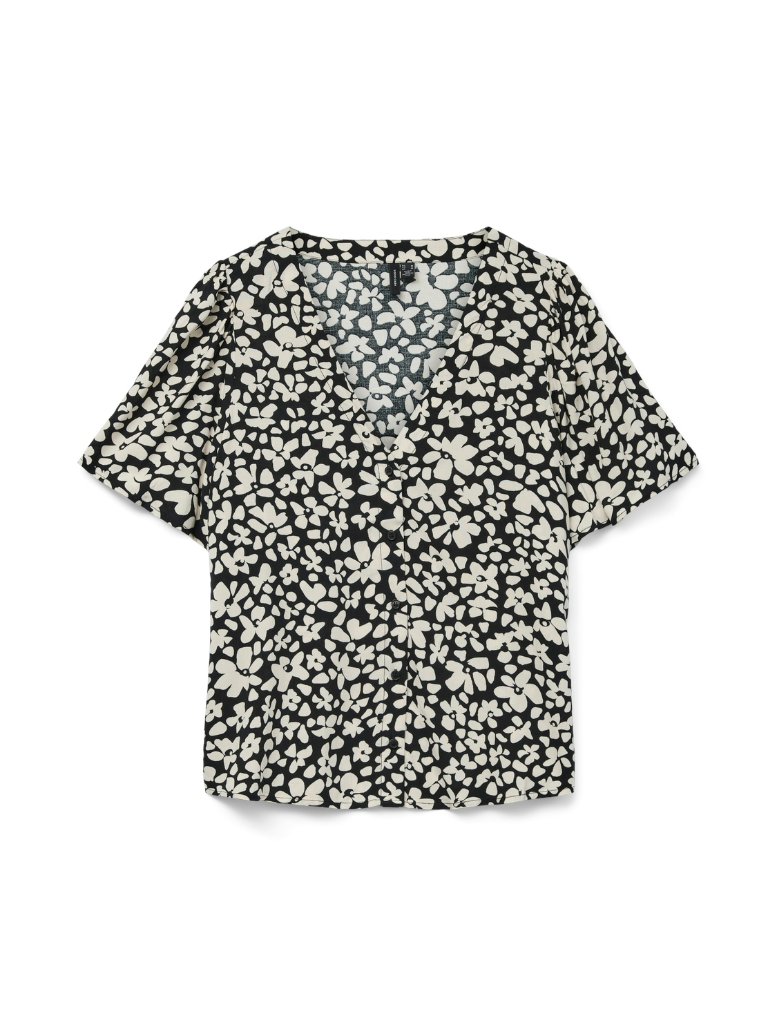 Vero Moda Kurzarmbluse »VMALBA SS V-NECK SHIRT WVN GA«