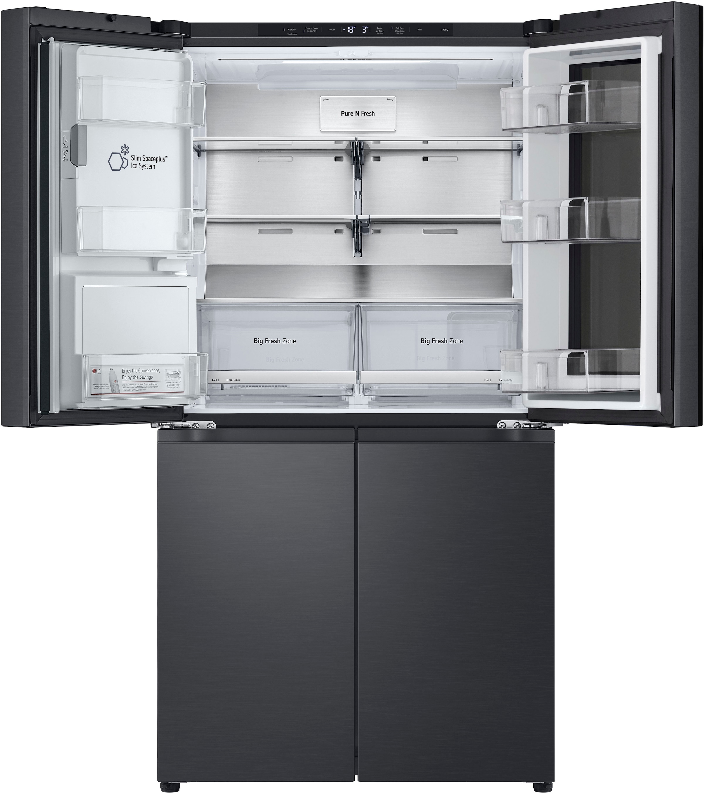 LG Multi Door »GMG960EVEE«, InstaView®: zweimal klopfen, reinschauen! mit Craft Ice - Spender