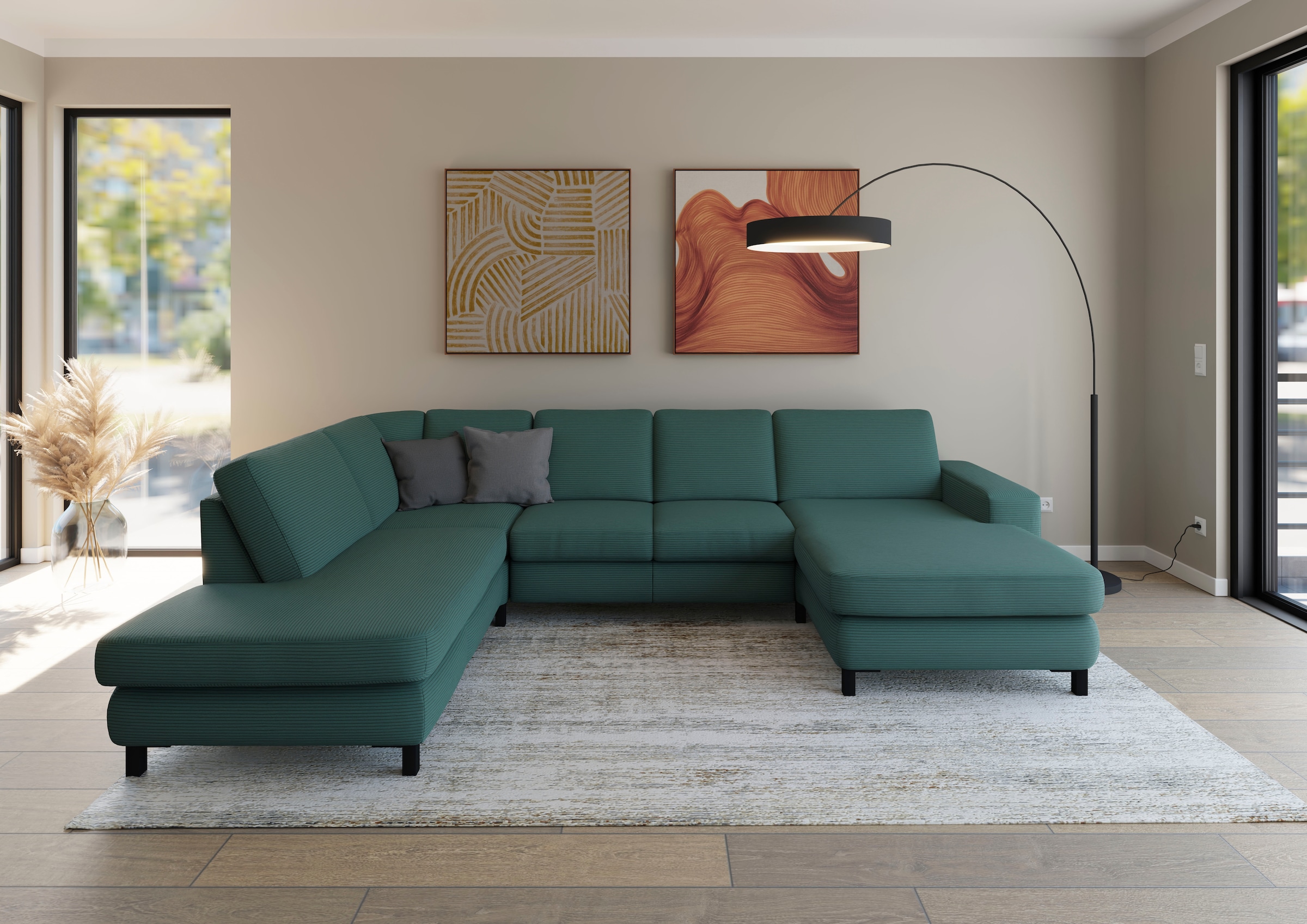 Musterring Ecksofa »MR365« Mit gerader 27 cm Armlehne, Material/Funktion wählbar, 325 x 219 cm