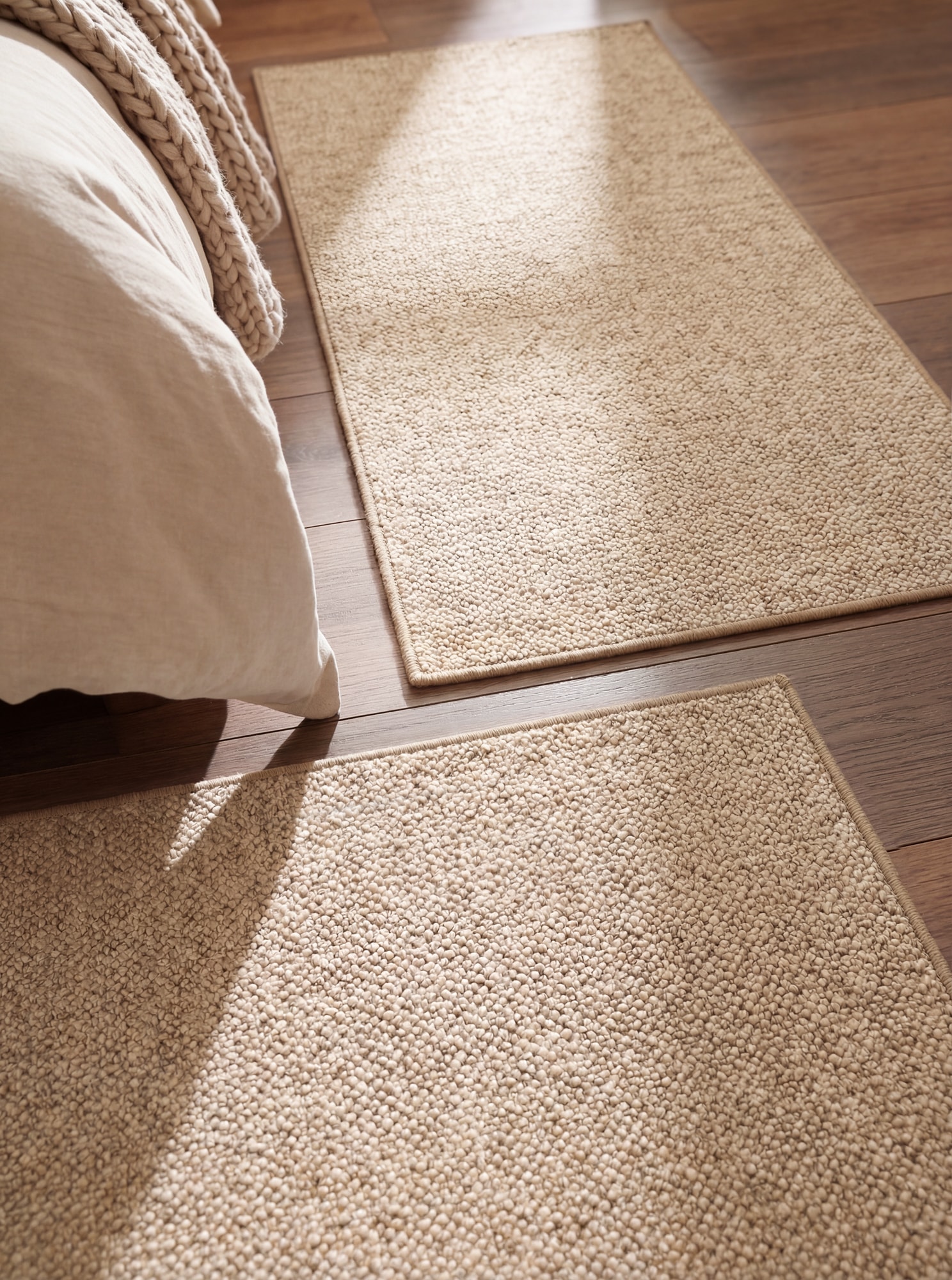 HANSE Home Bettumrandung »Wolly 2« Höhe 12 mm 3 Stk. tlg. Bettvorleger, 3-teiliger Läufer Set, Unifarben, Kurzflor, Bettläufer
