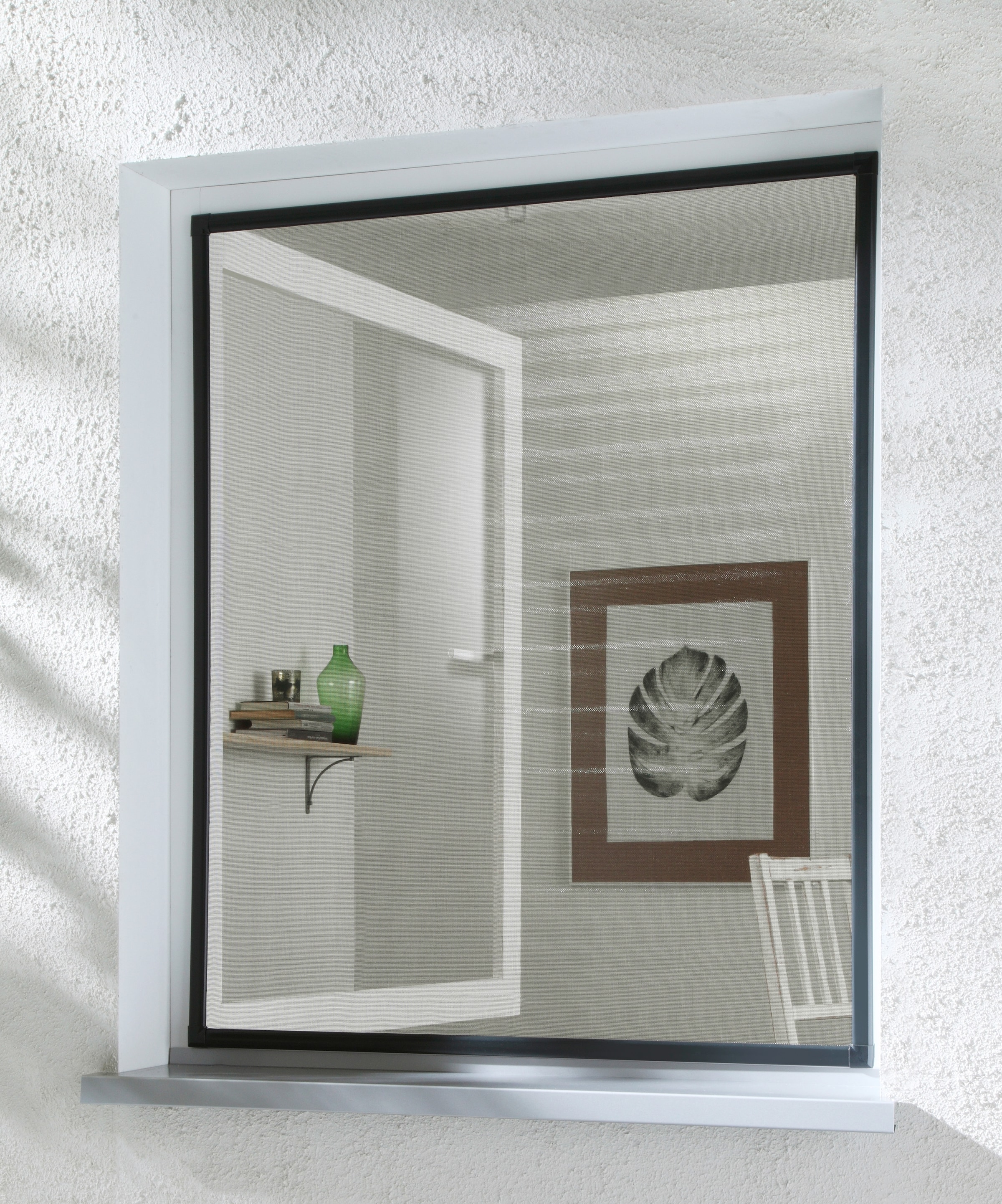 hecht international Insektenschutz-Fensterrahmen »Basic«, BxH: 120x140 cm, kürzbar