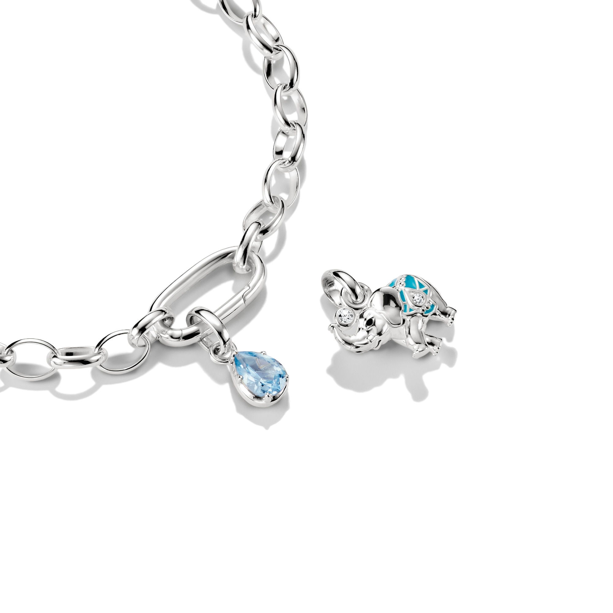 THOMAS SABO Charm-Einhänger »Charm Elefanten-Design - Connect« mit Zirkonia (synth.) - Emaille