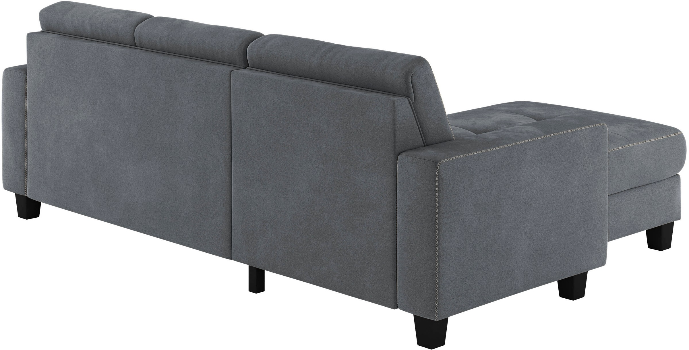 Places of Style Ecksofa »Varese L-Form«, Kreuznaht in beige