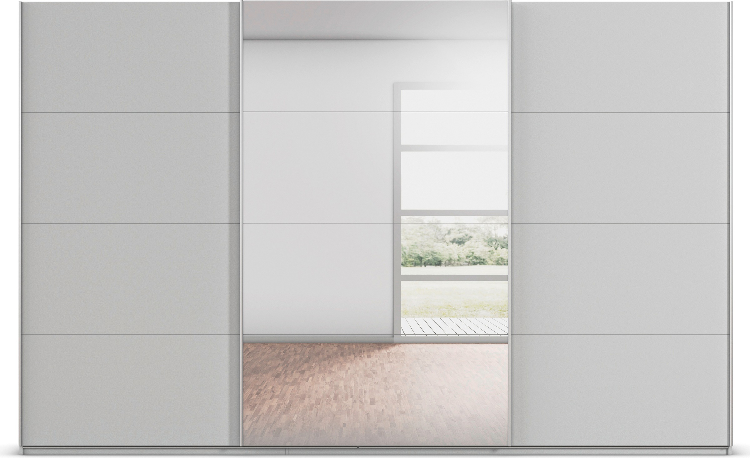 rauch Schwebetürenschrank »Kleiderschrank Schrank Garderobe AGORDO«, Top Innenausstattung, in 4 Breiten und 2 Höhen MADE IN GERMANY