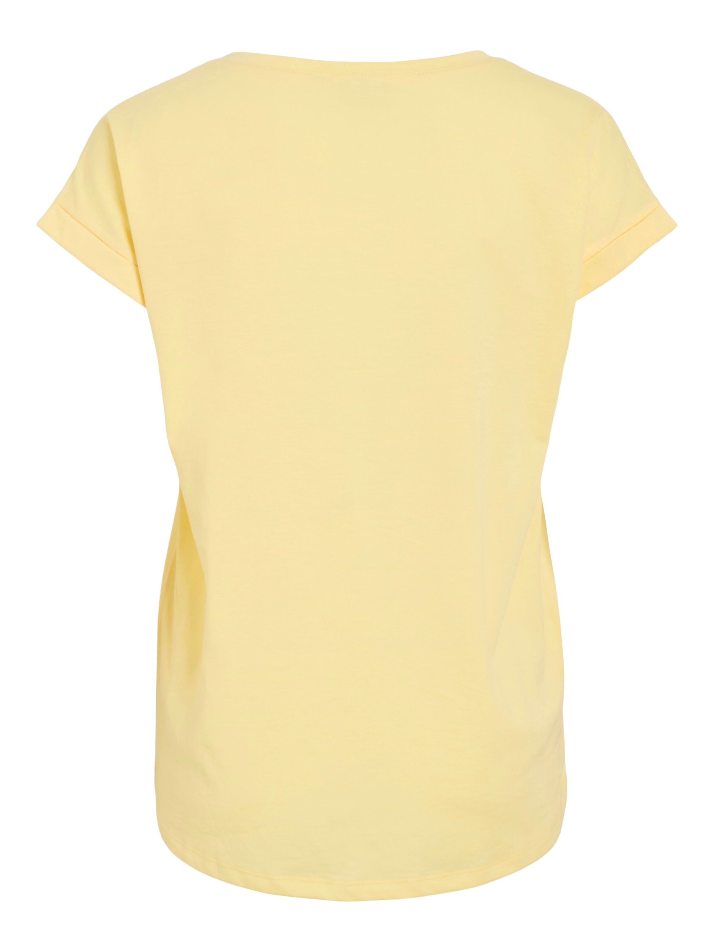 Vila Rundhalsshirt »VIDREAMERS NEW PURE T-SHIRT/SU-NOOS«, Basic Damen-T-Shirt mit Rundhalsausschnitt und umgeschlagenen Ärmeln