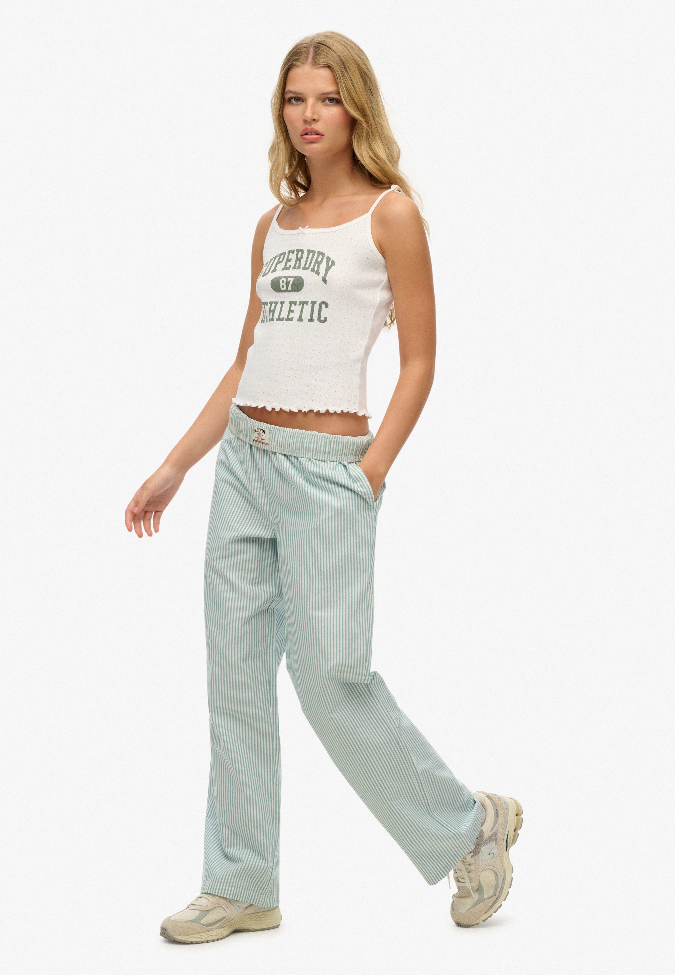 Superdry Cargohose »COTTON STRIPE ELASTIC TROUSER«  aus Baumwolle und Jersey, Relaxed Fit, gestreifte Optik