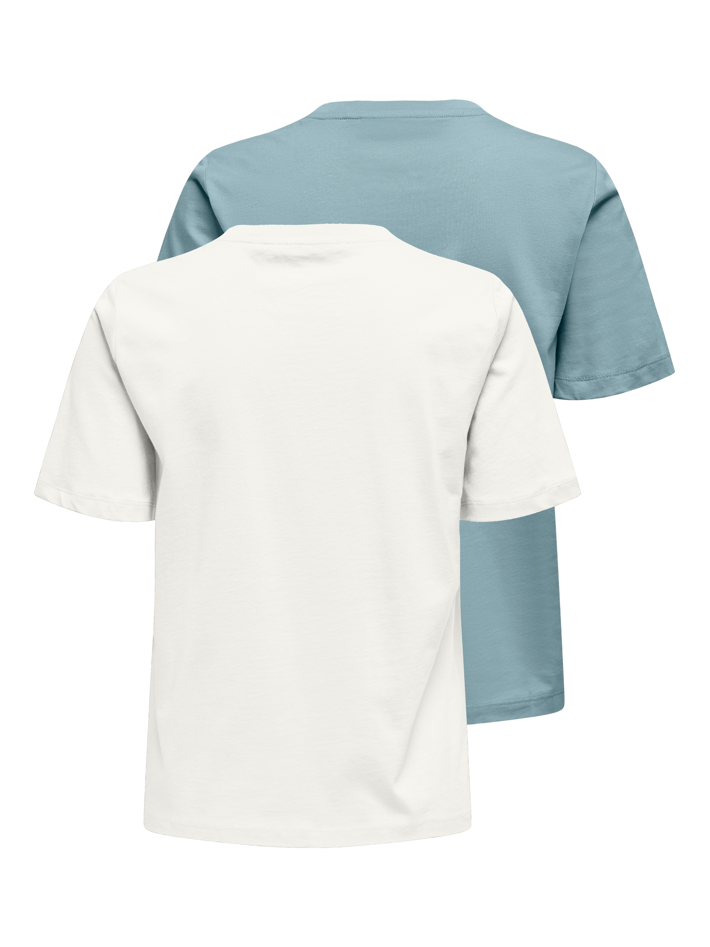ONLY Kurzarmshirt »ONLONLY – Doppelpack T-Shirts für Alltag und Freizeit«, (Packung, 2 tlg.), regular fit, Jersey, Baumwolle, Rundhals, unifarben
