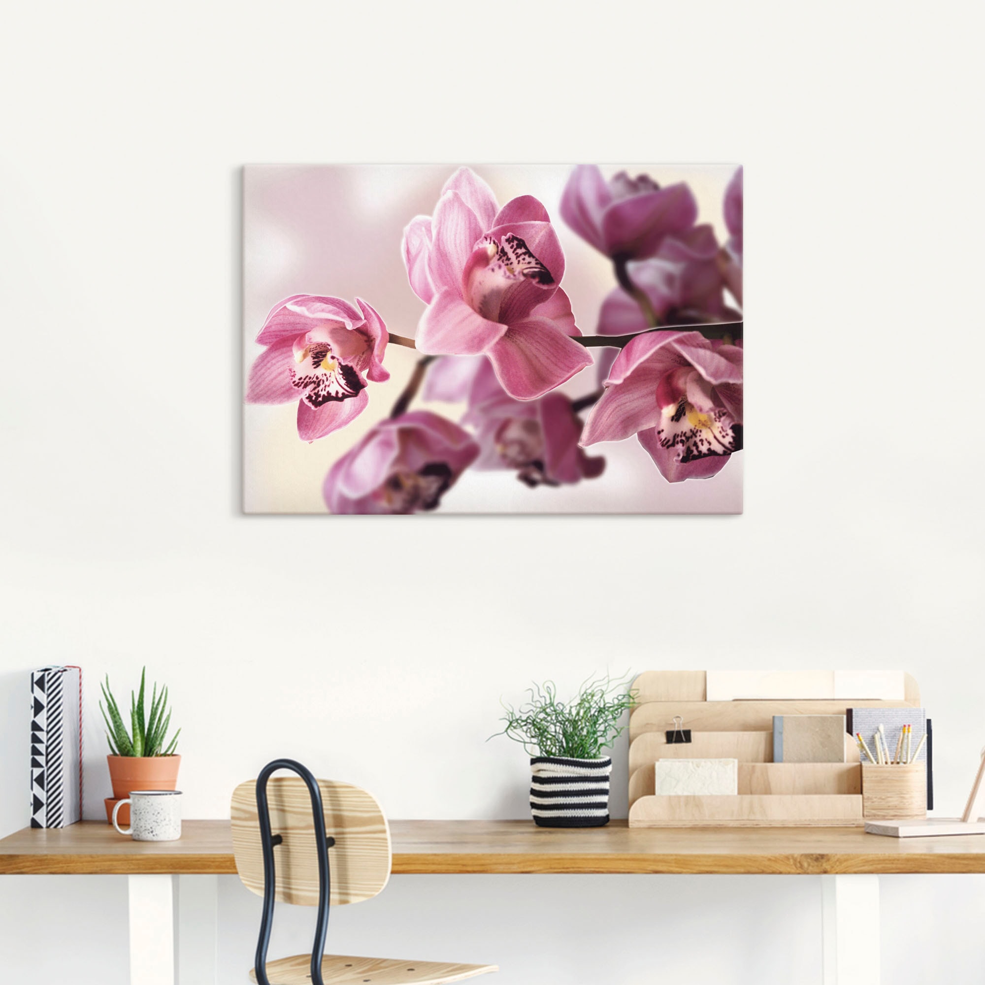 Größen Orchidee«, oder Wandaufkleber Poster bestellen als Alubild, Blumenbilder, St.), (1 Artland versch. bequem in Wandbild Leinwandbild, »Rosa