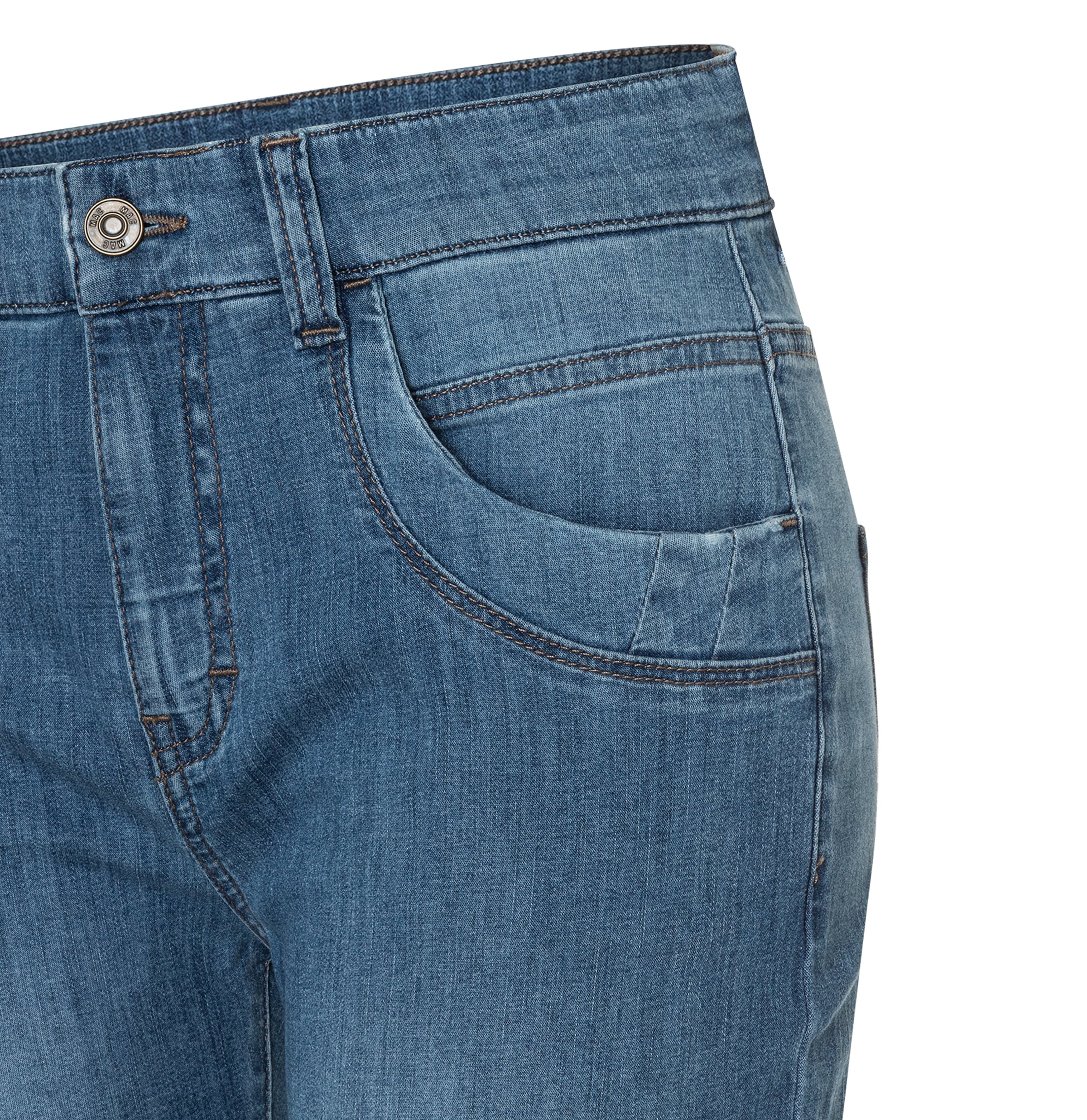 MAC Caprijeans »CAPRI« Eingelegte Zierfalten am Saum