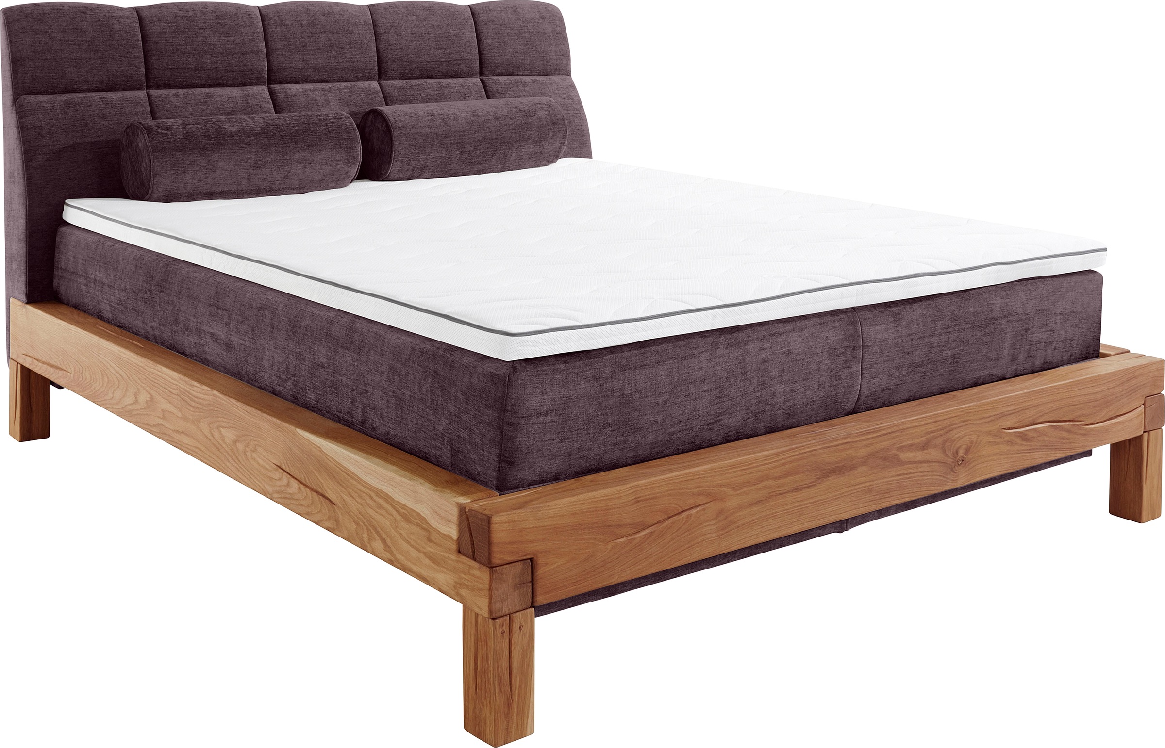 Home affaire Boxspringbett »Villads«, Liegefläche: 160/200 cm aus Balkeneiche, Inside-Boxspring-Unterbau