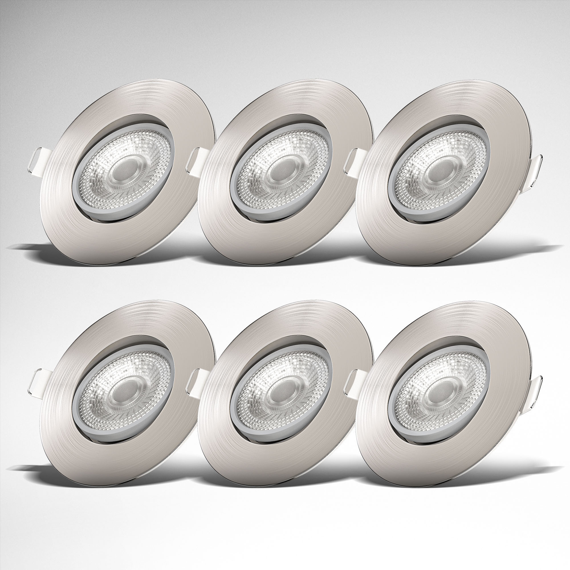 B.K.Licht ultraflache LED Einbauleuchte 6er-Set,. online schwenkbar, 5 460L, Licht, Garantie mit dimmbar, Modul, Jahren XXL wamweißes kaufen 3.000K, | LED Watt, stufenlos 3 IP23