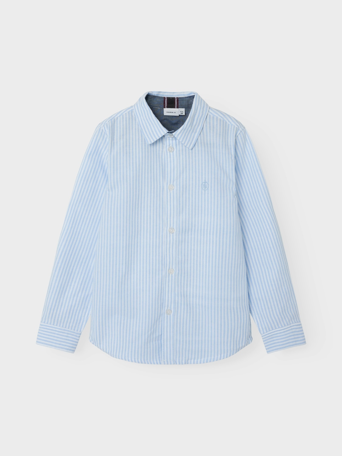 Name It Langarmhemd »NKMNEWSA für Jungen mit Knopfleiste und Baumwollkomfort« unifarben, casual, regular fit, Baumwolle, Hemdkragen