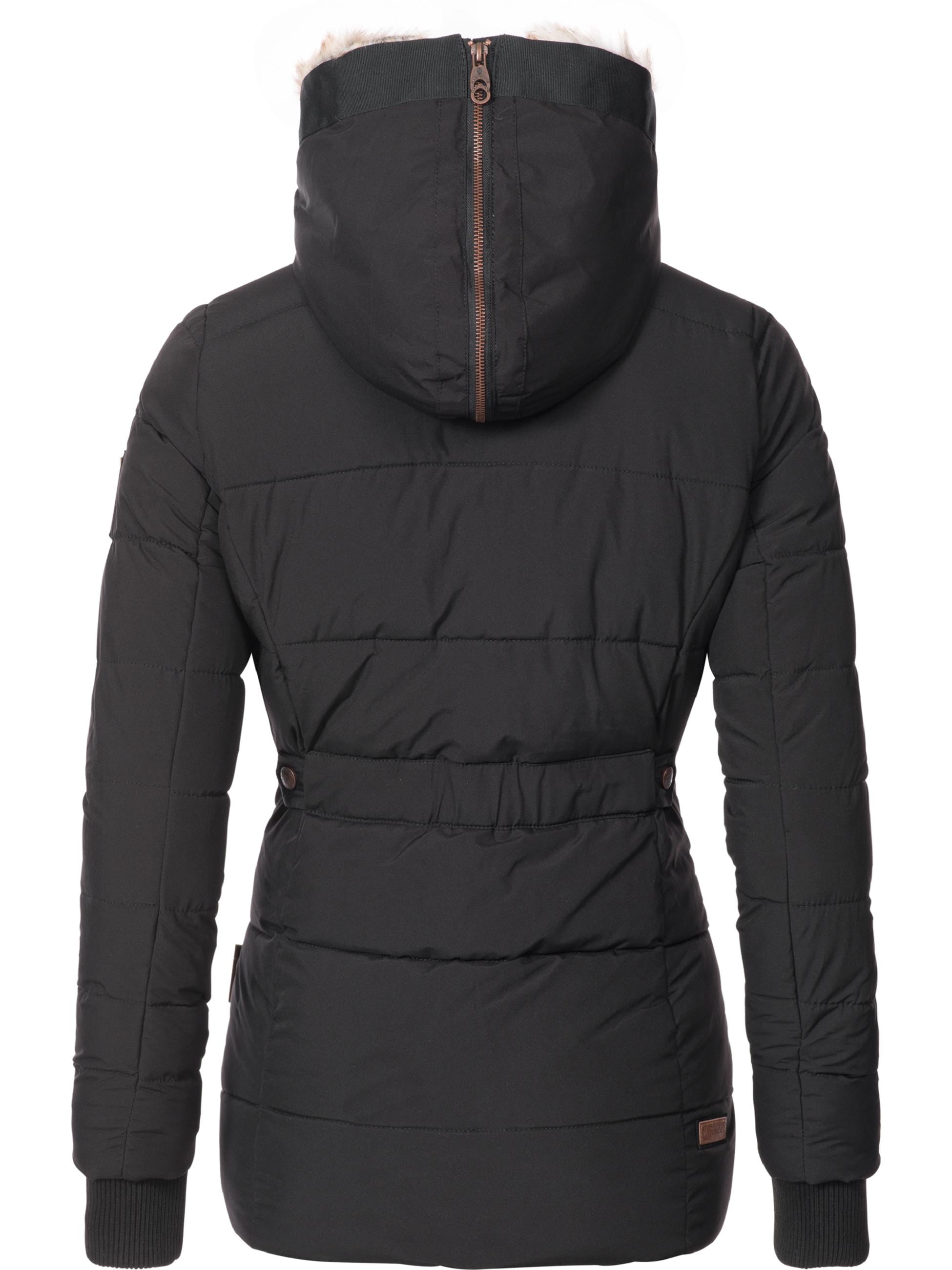 Marikoo Winterjacke »Winterjacke Nekoo« mit Kapuze stylische Damen Steppjacke mit großer Kapuze