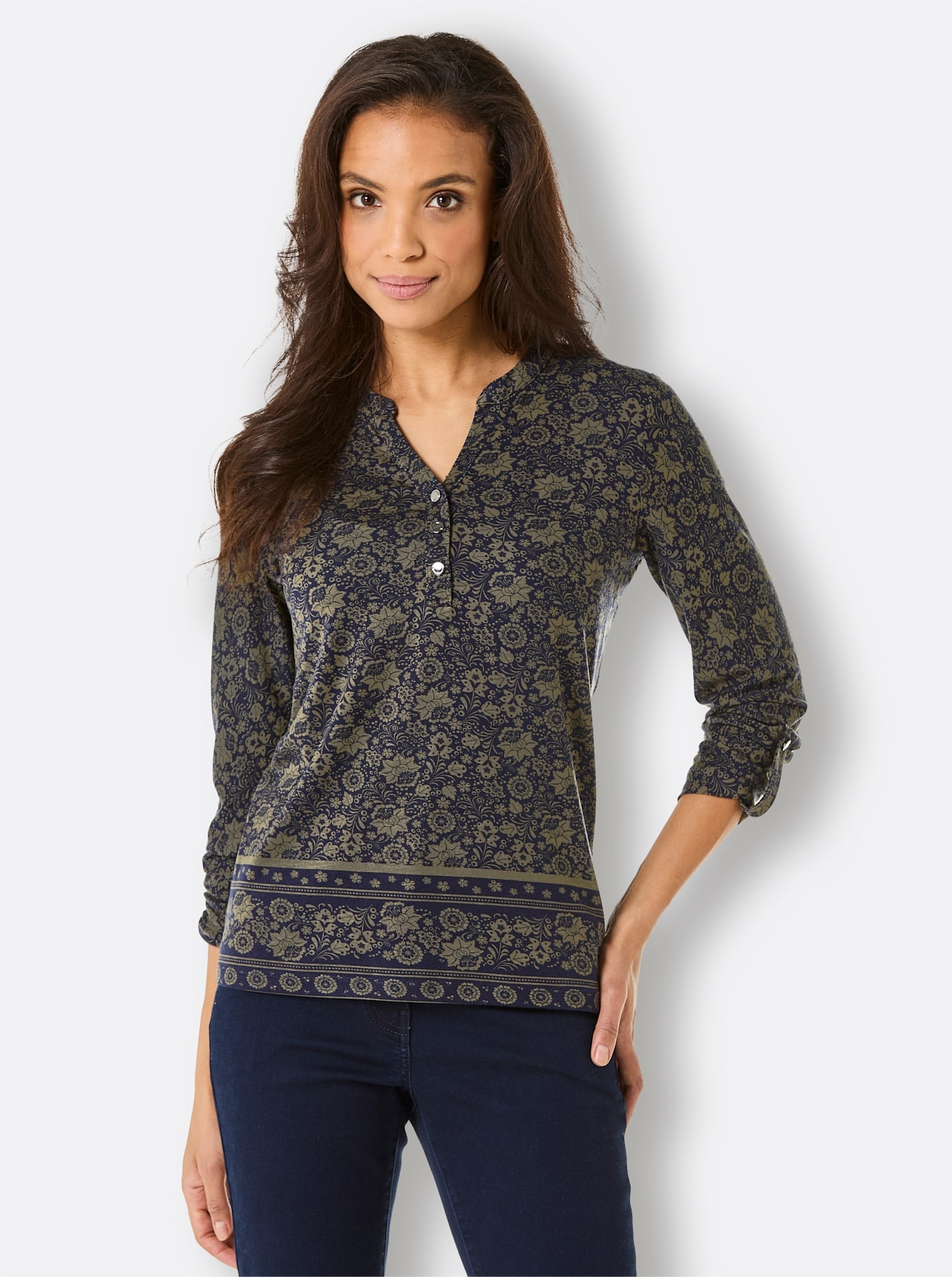 CREATION L PREMIUM Langarmshirt »Lyocell-Shirt« 1 Stk.