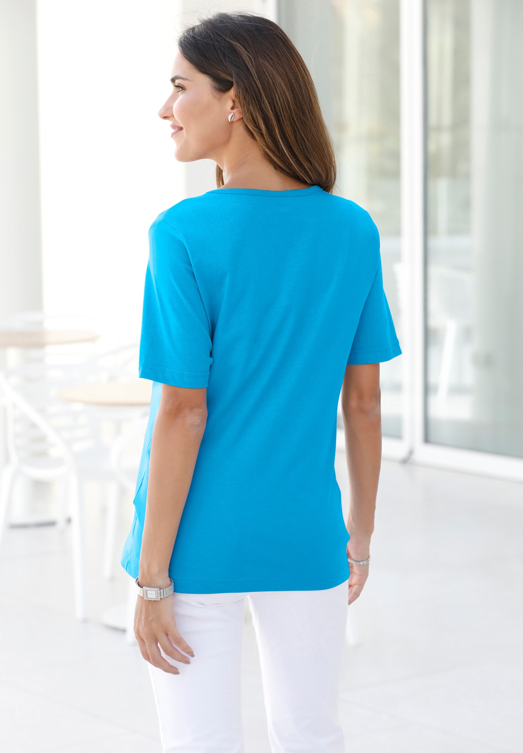 Sieh an! T-Shirt »Shirt Kurzarmshirt in taillierter Form«