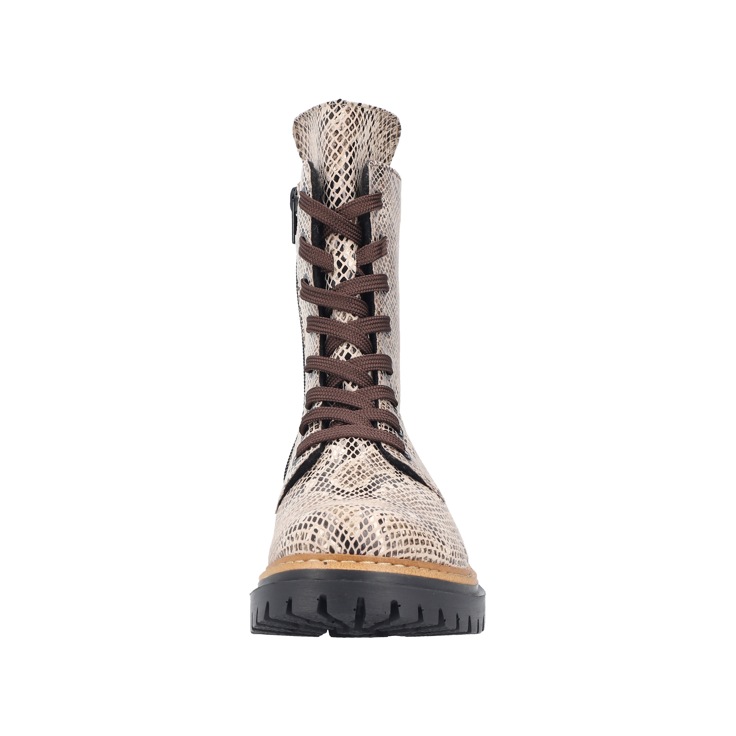 Rieker Schnürboots  Schnürstiefelette, Profilsohle, in veganer Verarbeitung