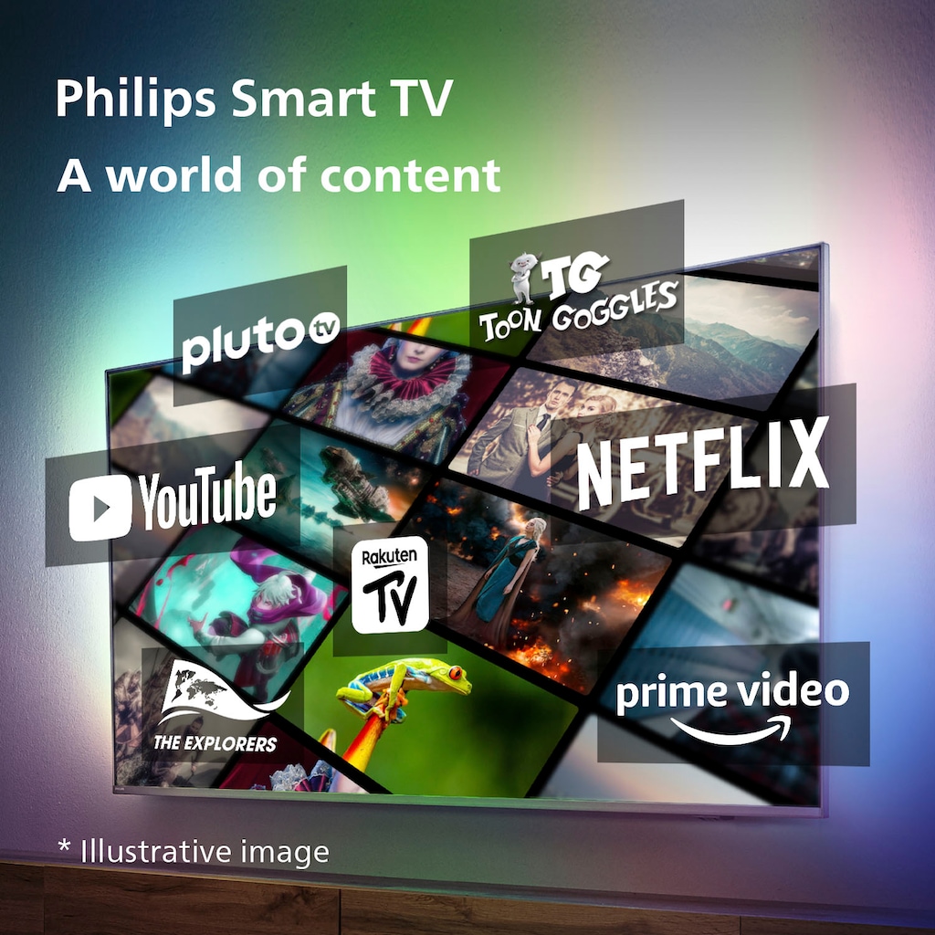 Philips LED-Fernseher »75PUS7608/12«, 189 cm/75 Zoll, 4K Ultra HD, Smart-TV