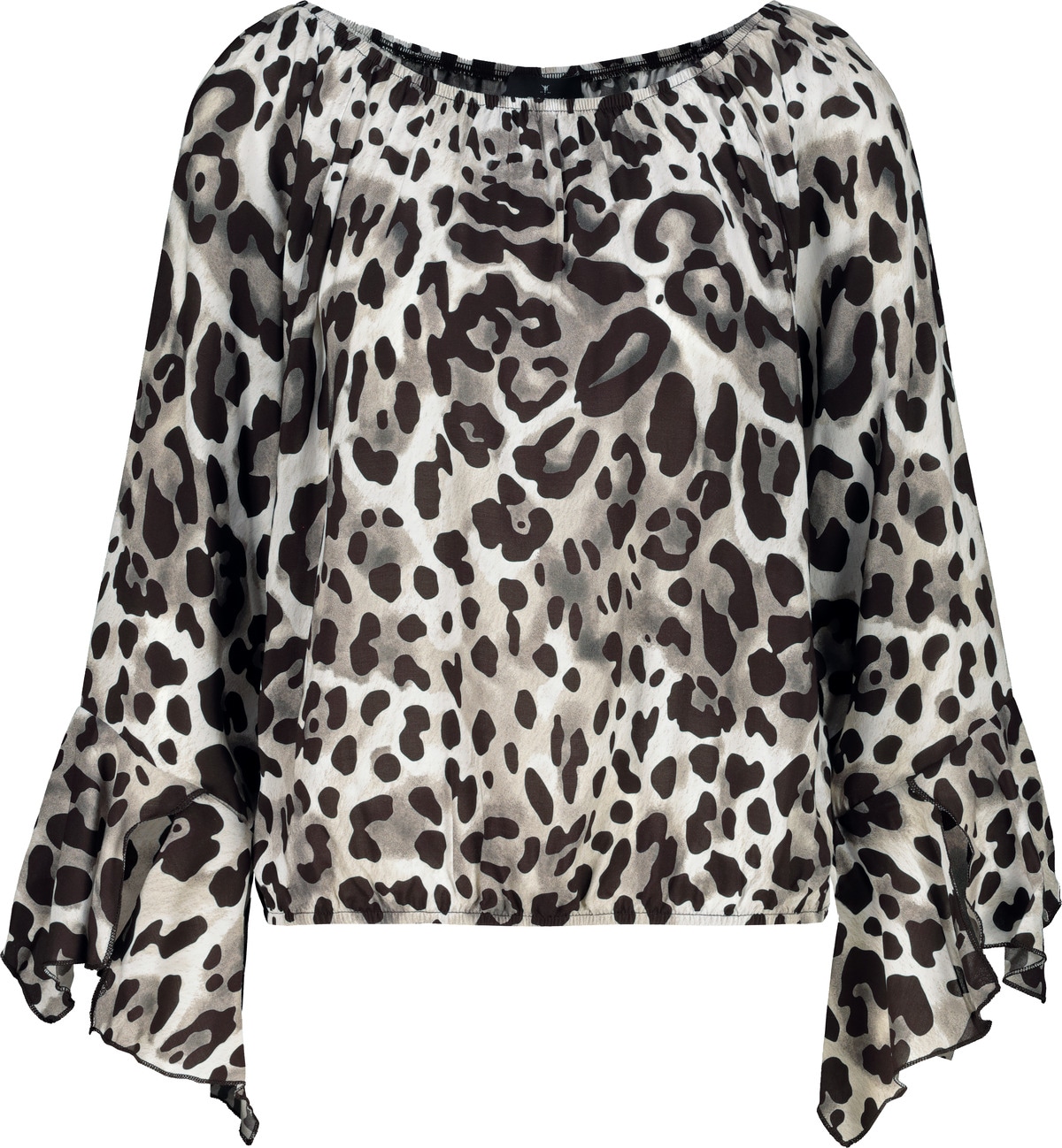 Monari Langarmbluse »Bluse Leodruck allover« Regular fit mit Leomuster