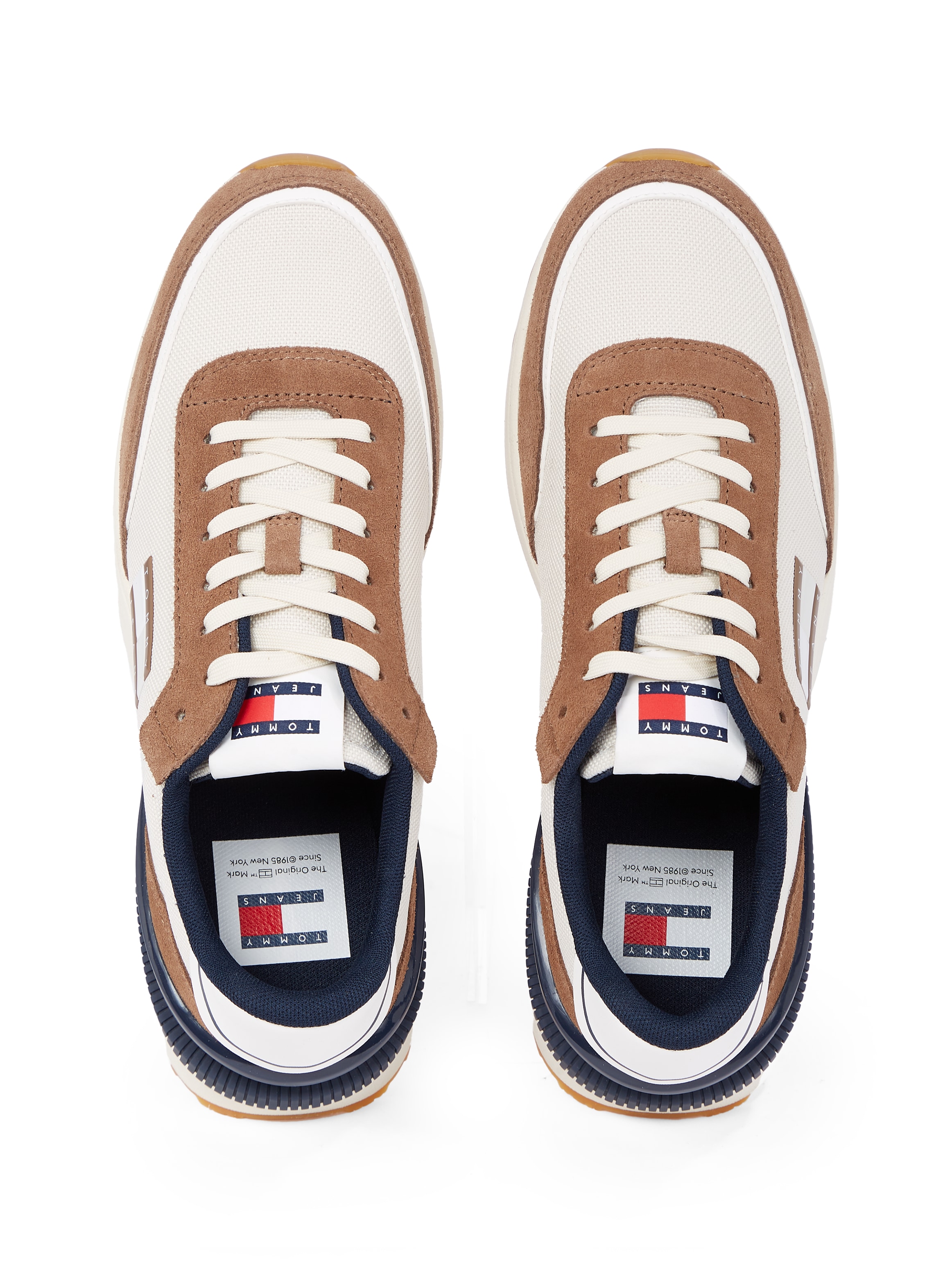 Tommy Jeans Keilsneaker »TJM TECHNICAL RUNNER ESS«, Freizeitschuh, Halbschuh, Schnürschuh mit gepolstertem Schaftrand