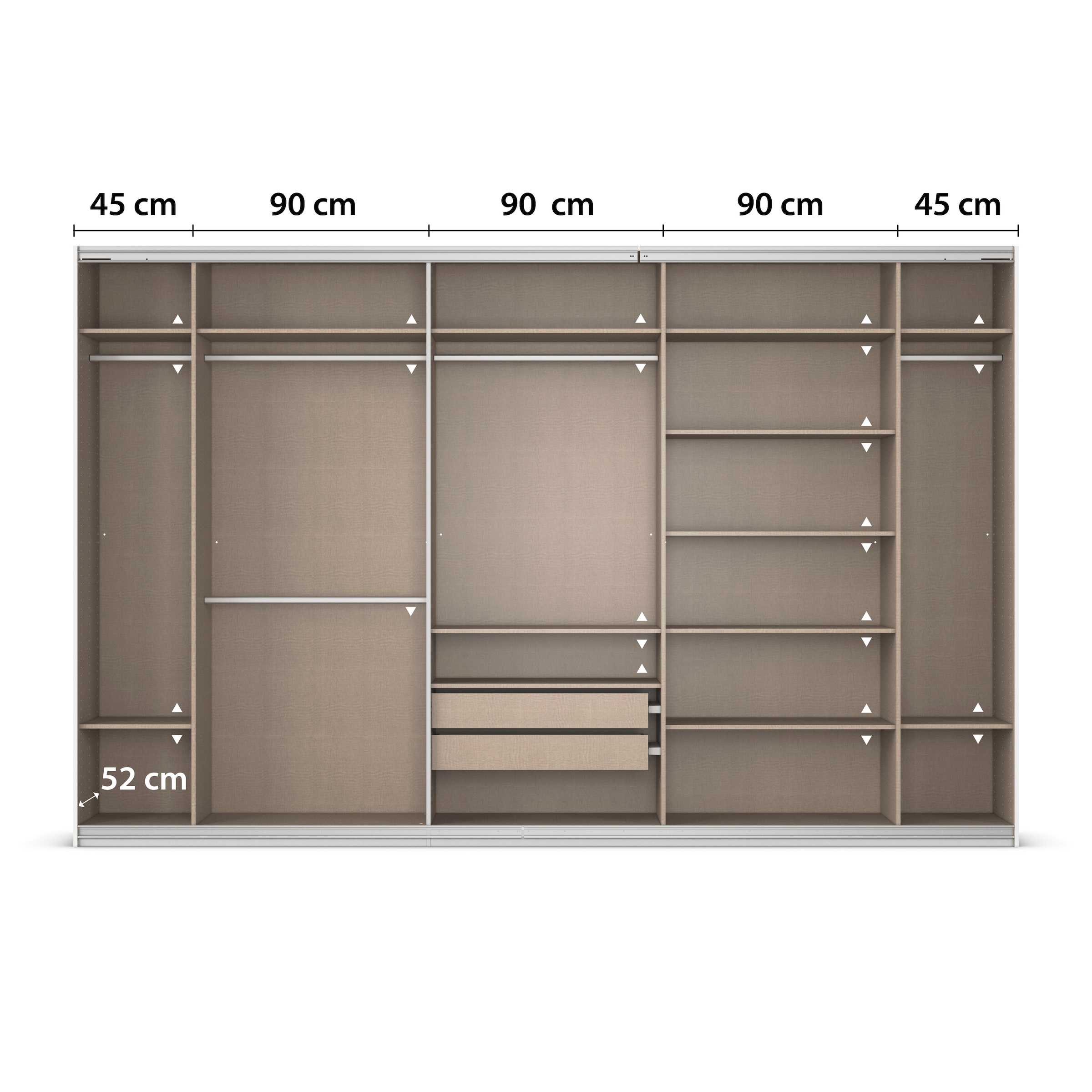 rauch Kleiderschrank »Schwebetürenschrank OTTO´s Choice Garderobe Schrank TOP ANGEBOT Avola«, (in 3 verschiedenen Ausstattungen BASIC/CLASSIC/PREMIUM inkl. Spiegel), mit eleganten Zierleisten in Chrom, Schwarz oder Weiß MADE IN GERMANY