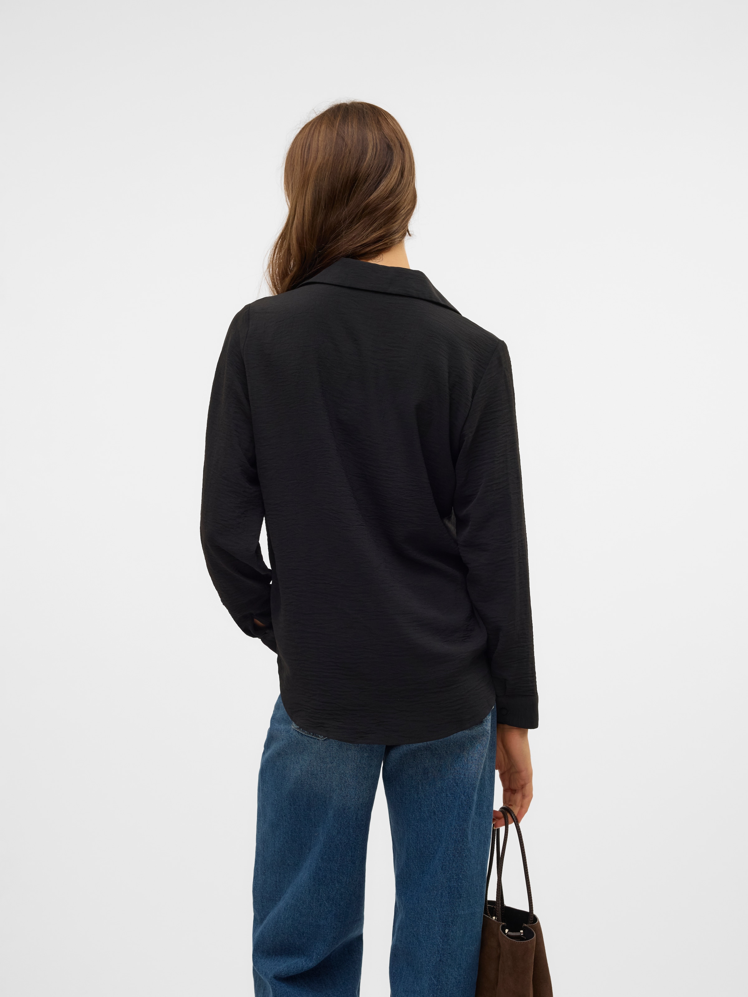 Vero Moda Blusenshirt »VMALVA L/S COLLAR TOP WVN GA«