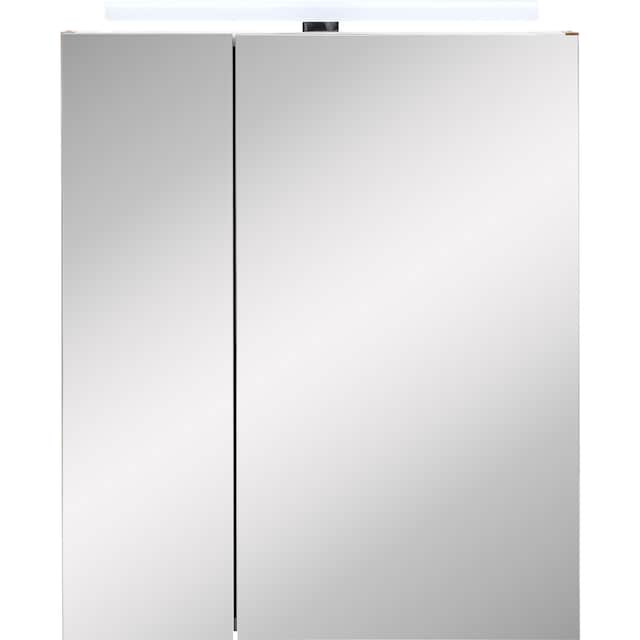 Spiegelschrank mit Breite Garantie kaufen online Schildmeyer 2-türig, 60 Schalter-/Steckdosenbox LED-Beleuchtung, | cm, 3 XXL »Duo«, Jahren